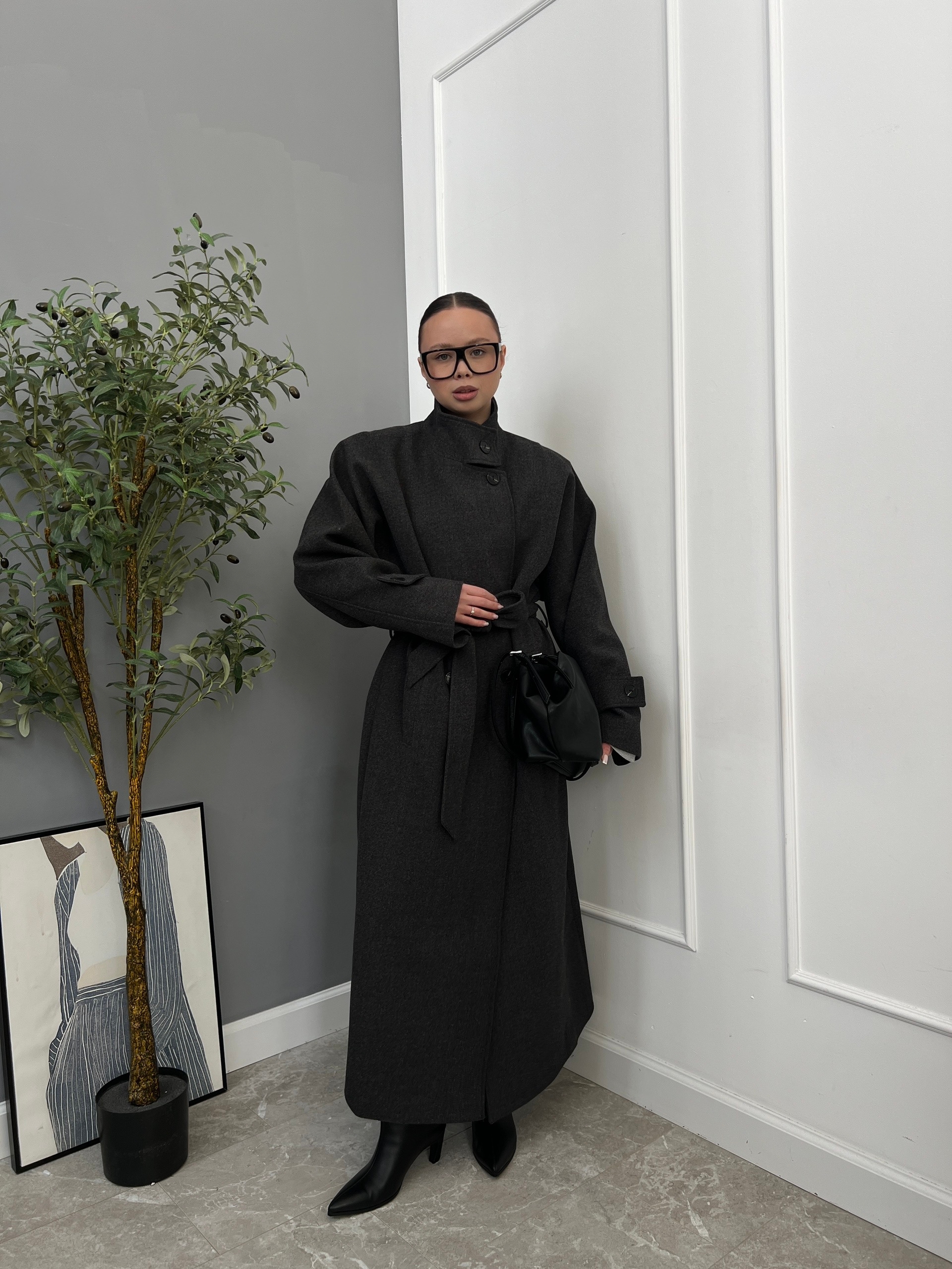 Пальто La Miel длинное 4 пуговки