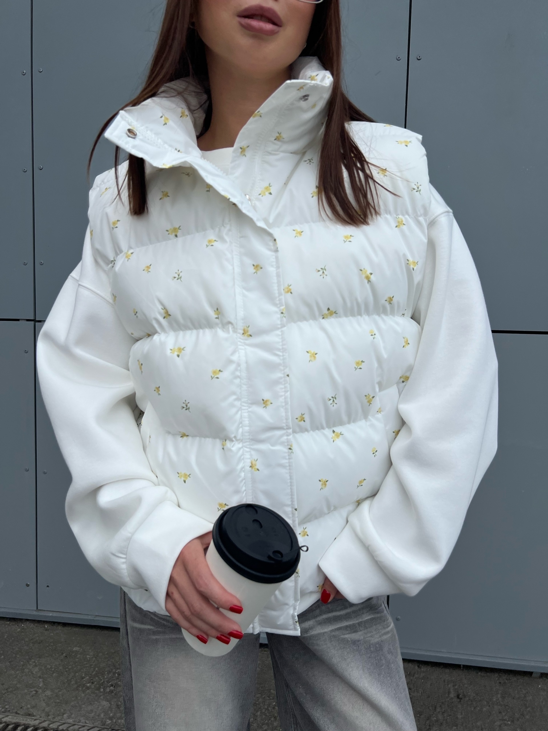 Жилет NJ brand 6088 крупный цветочек