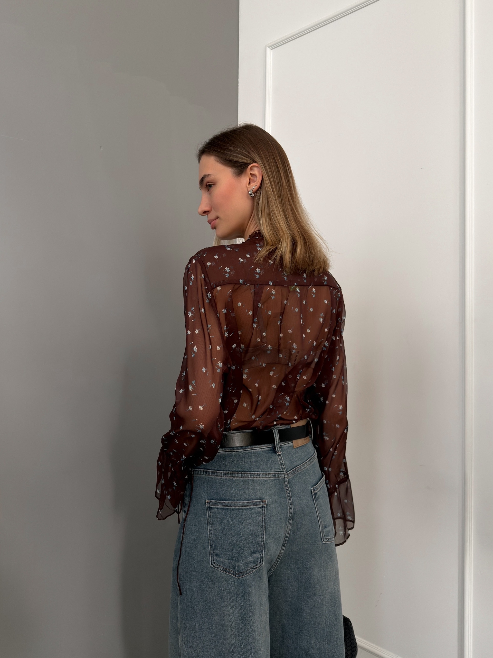 Блуза шифон цветочный принт Trust 7086