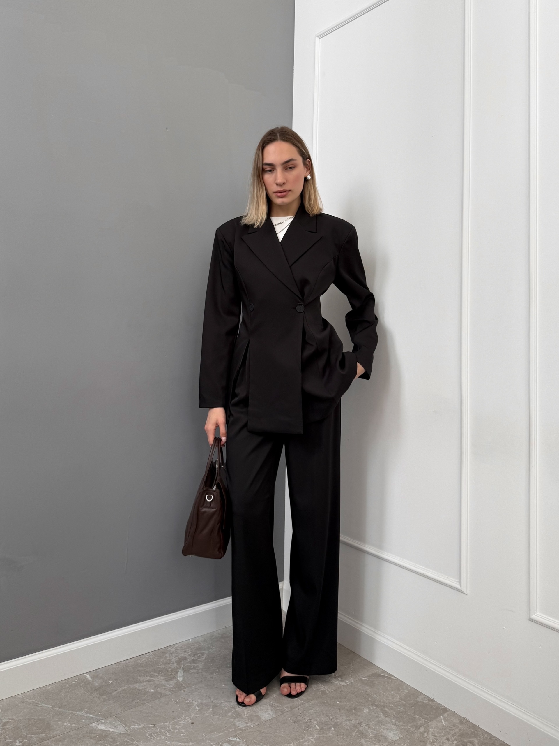 Костюм My Style жакет завязки сзади +брюки