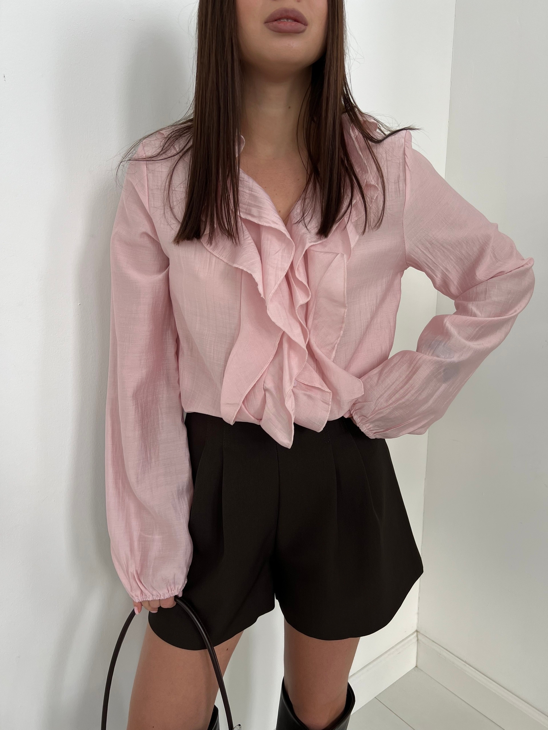 Блуза Miss diva 2679 рюши атлас