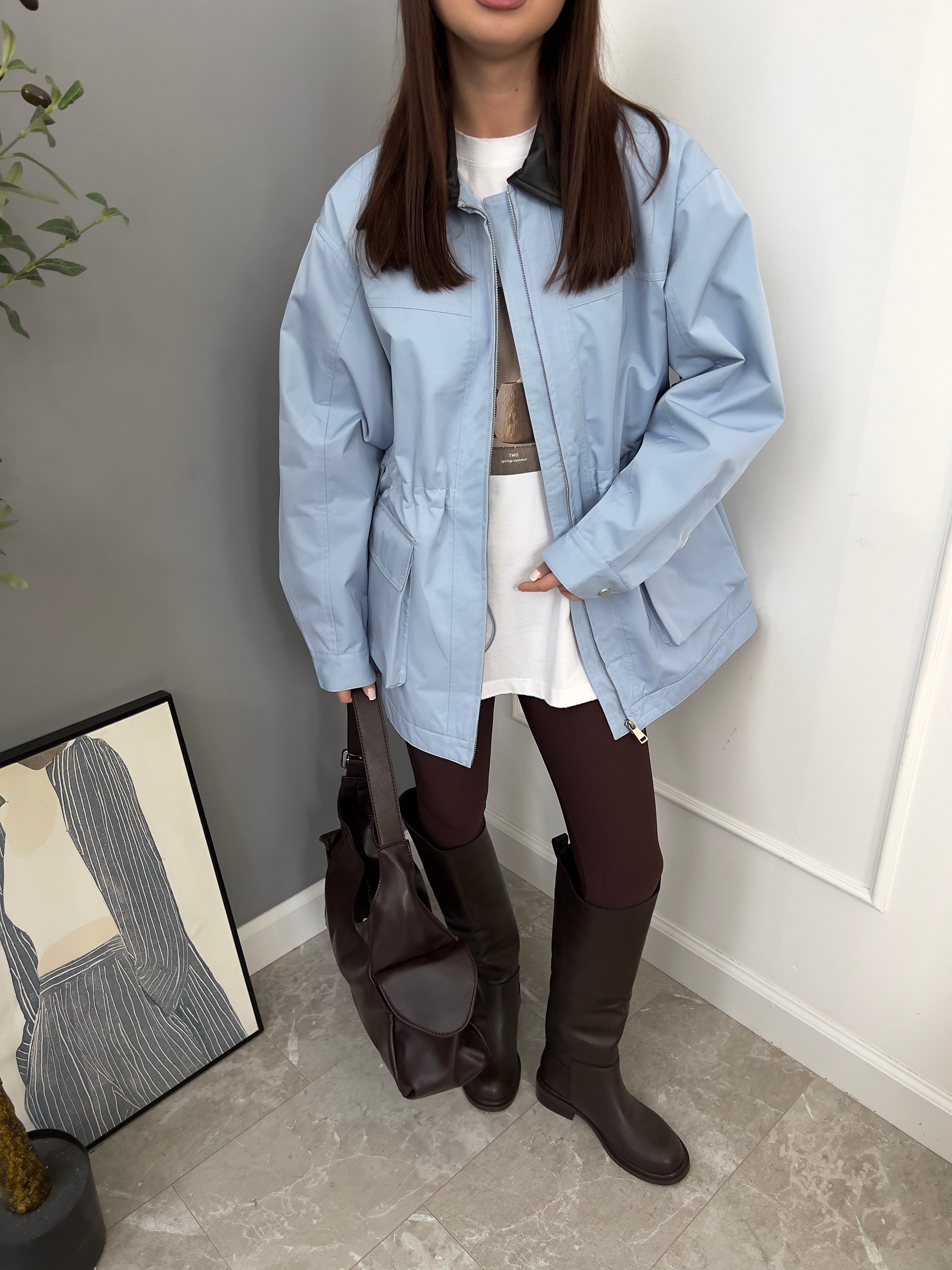 Куртка W 9053 ворот кожа