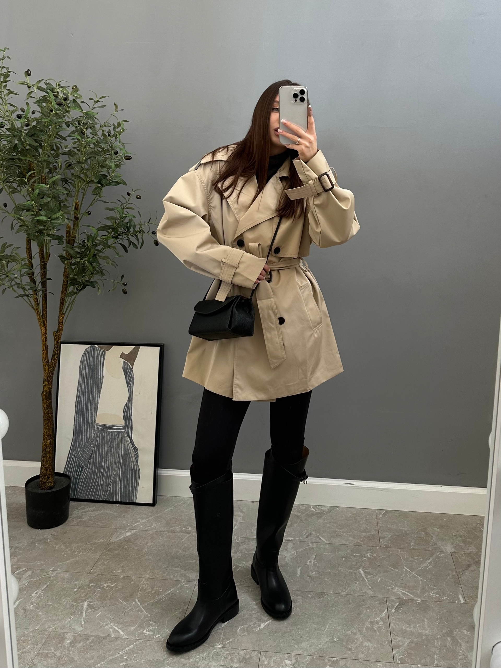 Тренч W9058 укороченный