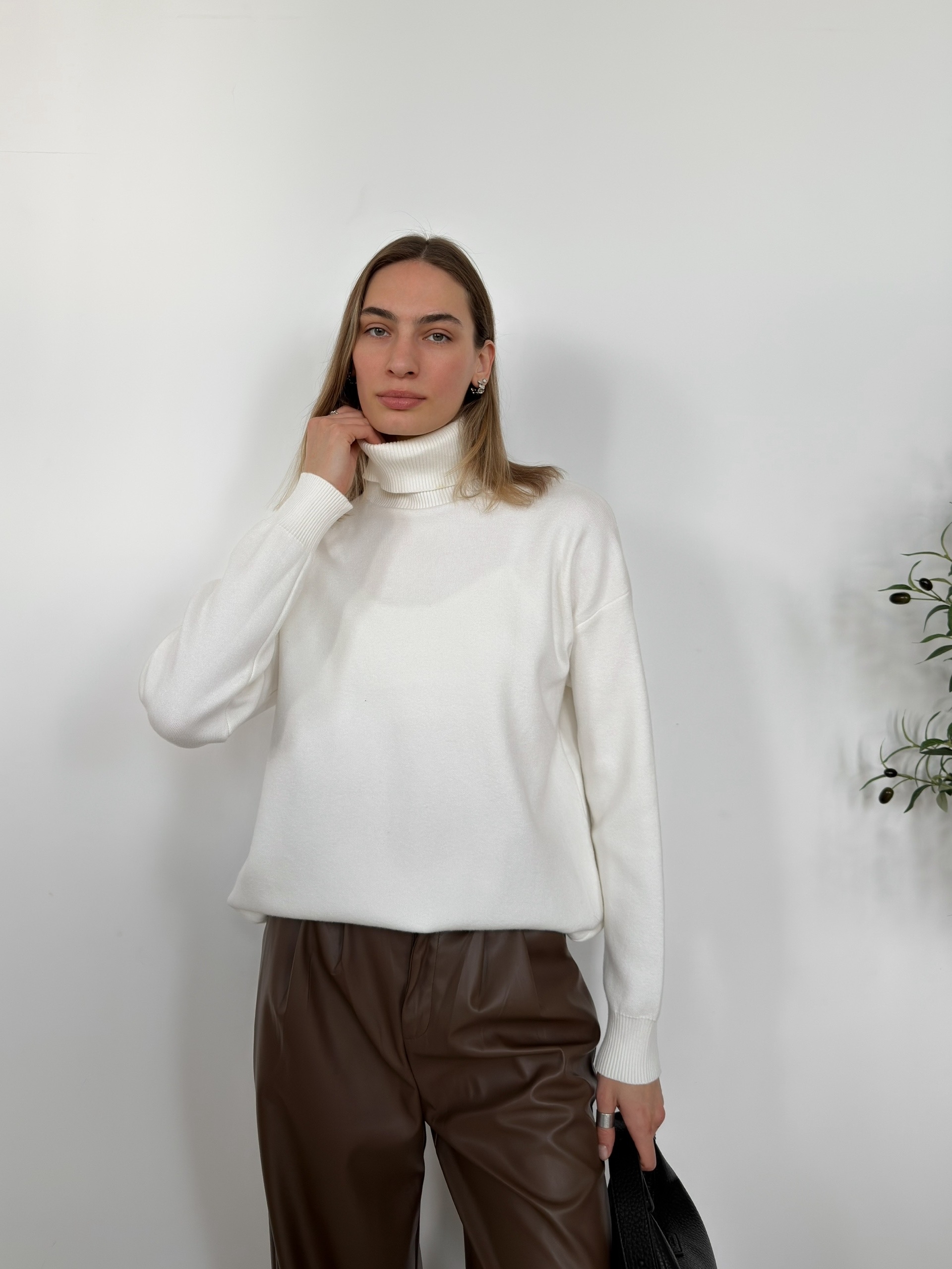 Джемпер X2266-1 с воротником