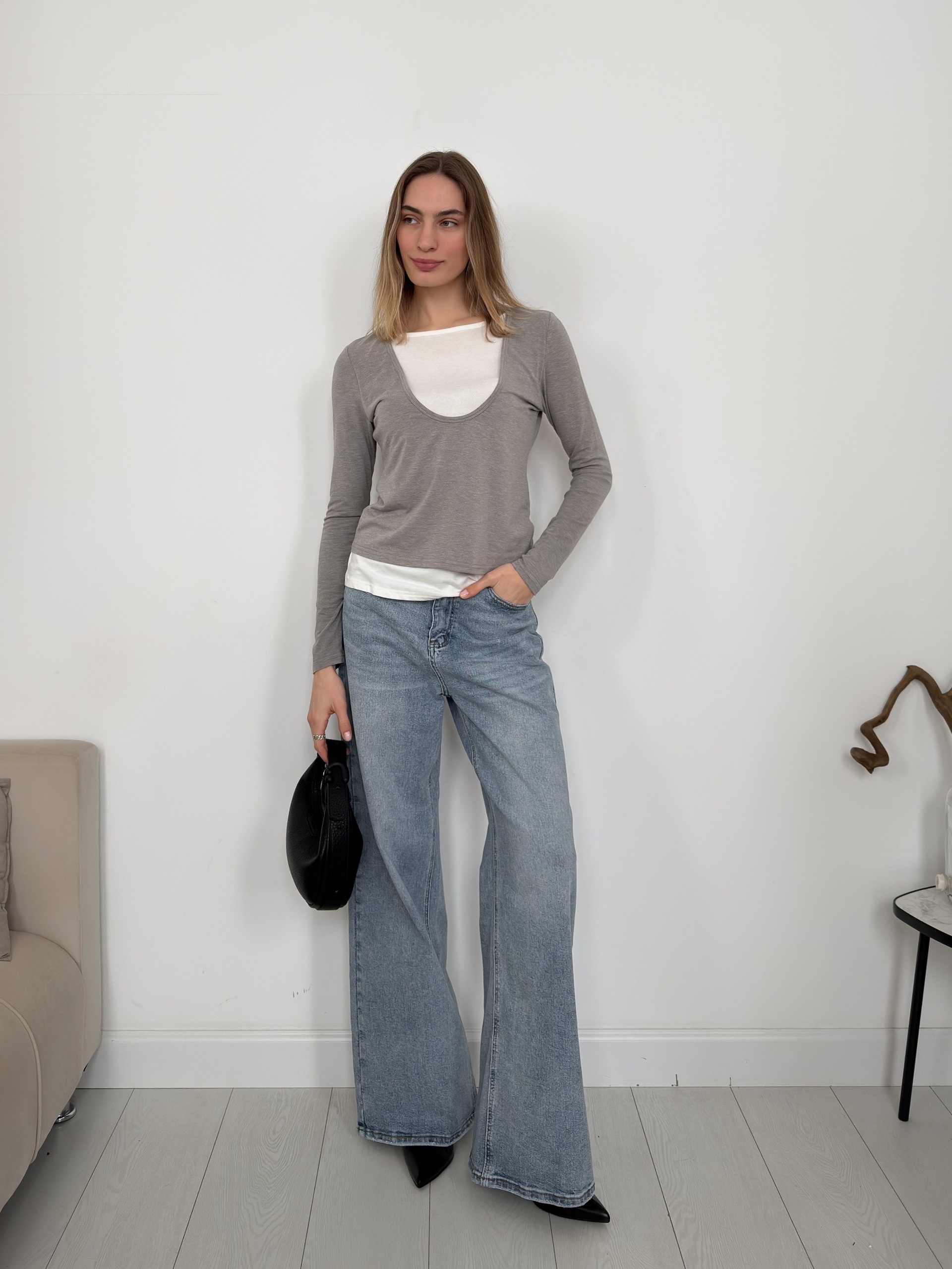 Лонгслив двойной morethan