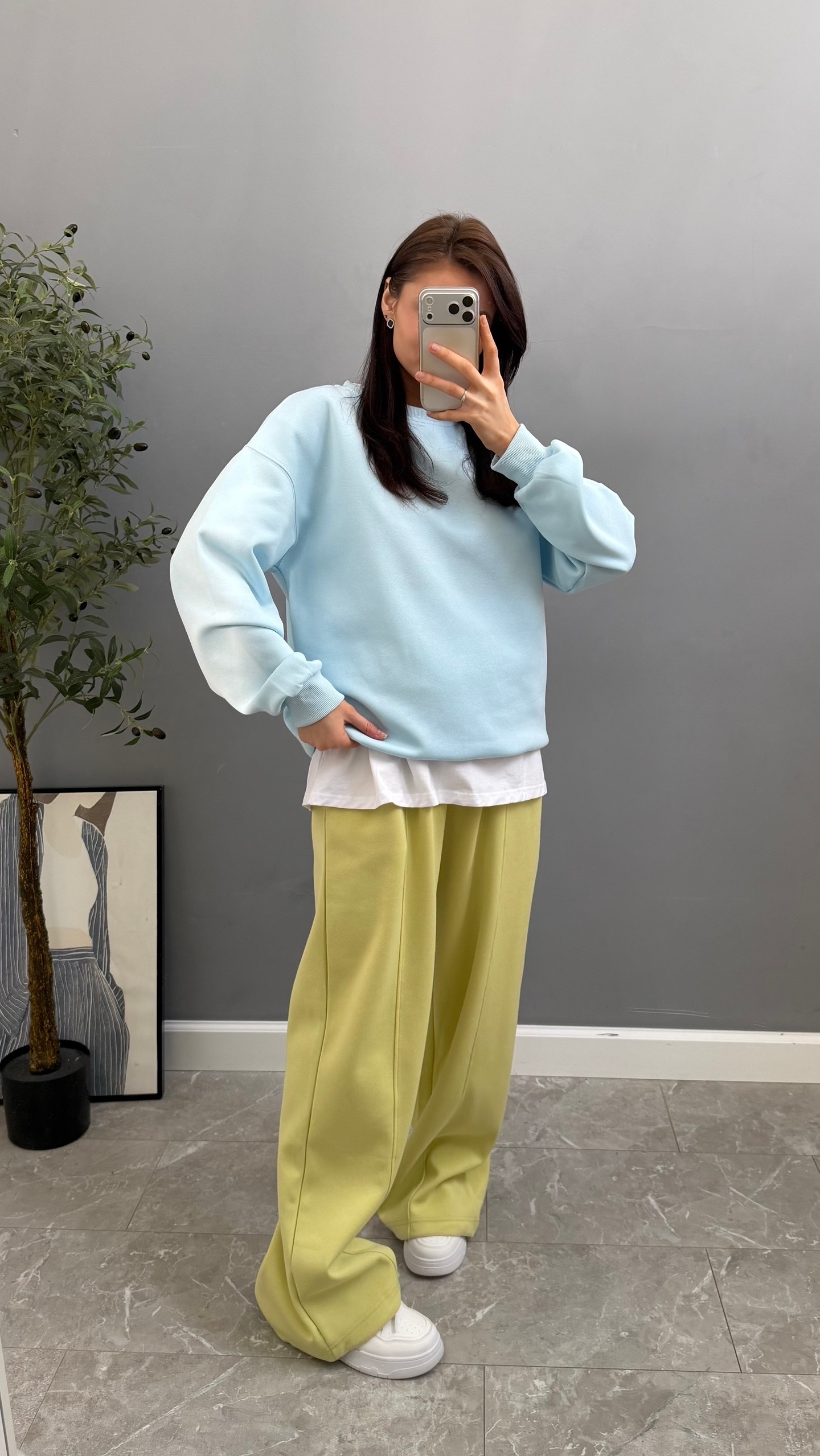 Свитшот 1006 Korea однотон оверсайз