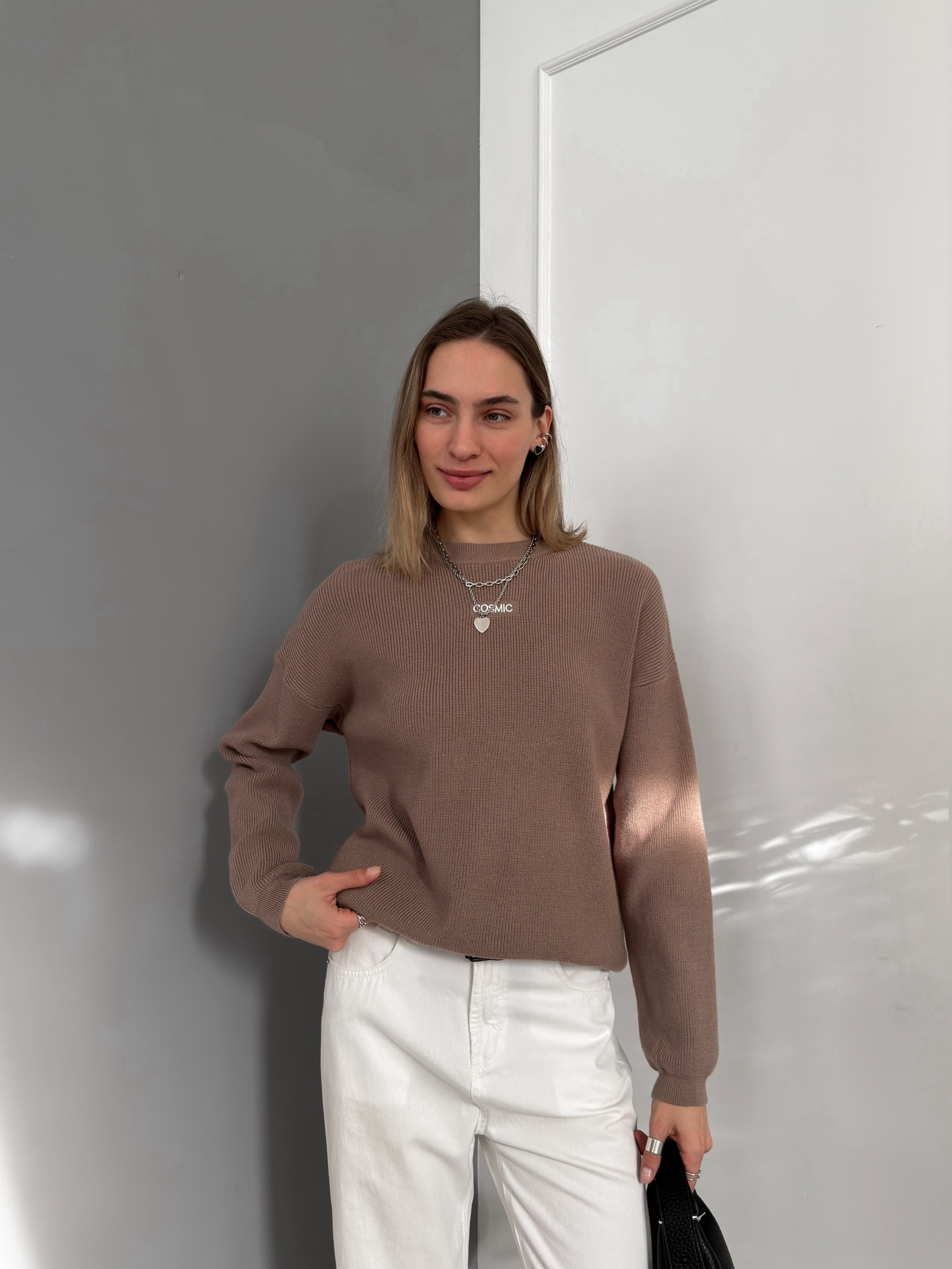 Джемпер Cosmic T1618 рубчик надпись