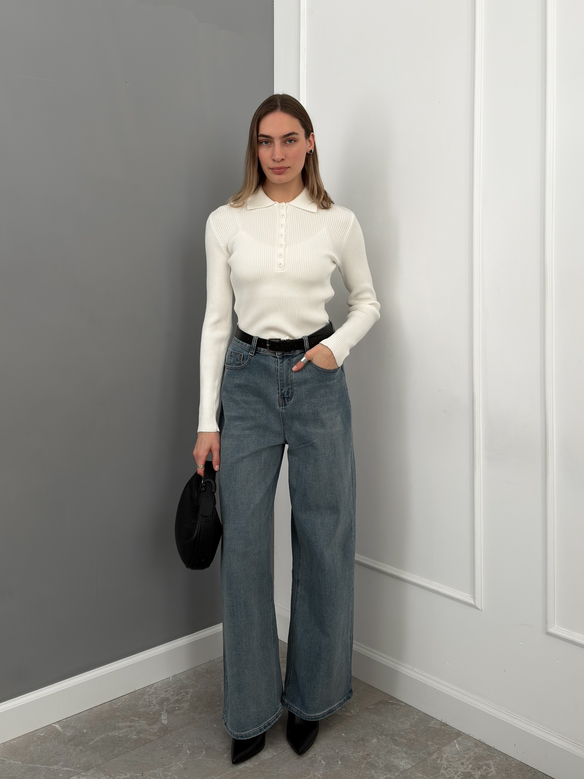 Джемпер 472 поло на пуговках