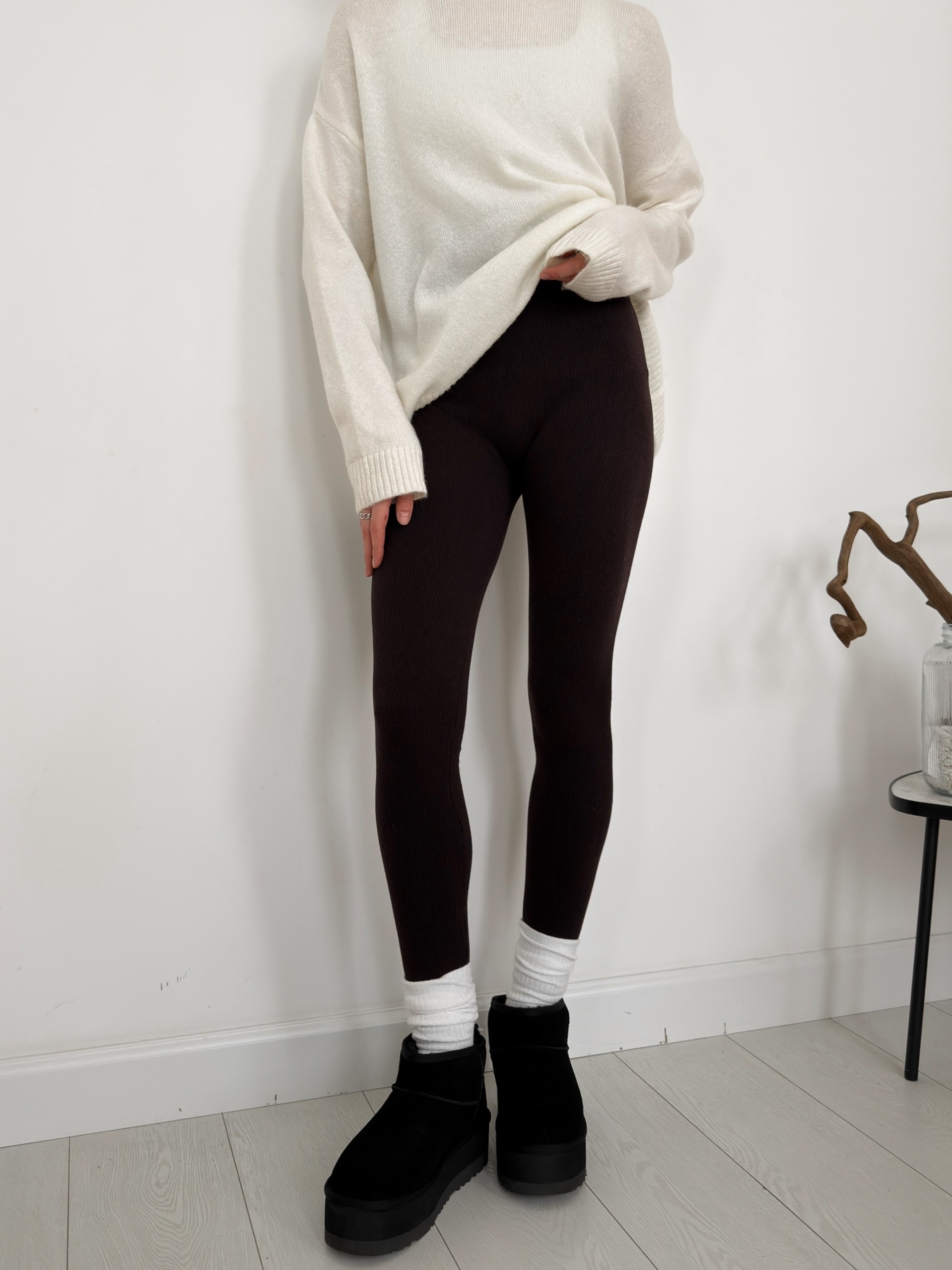 Лосины W300 в рубчик мех