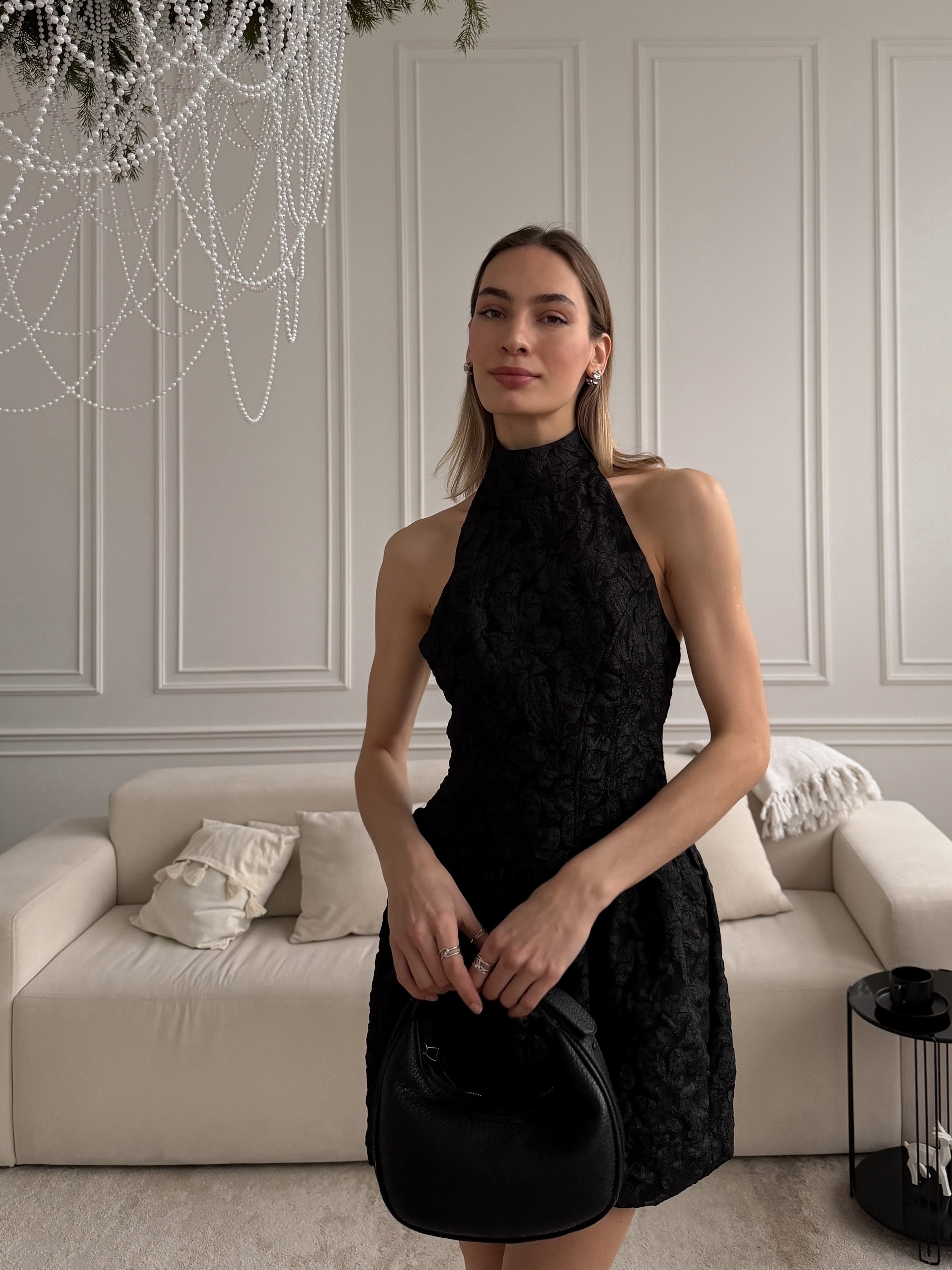 Платье Biyke открытые плечи узор цветочки