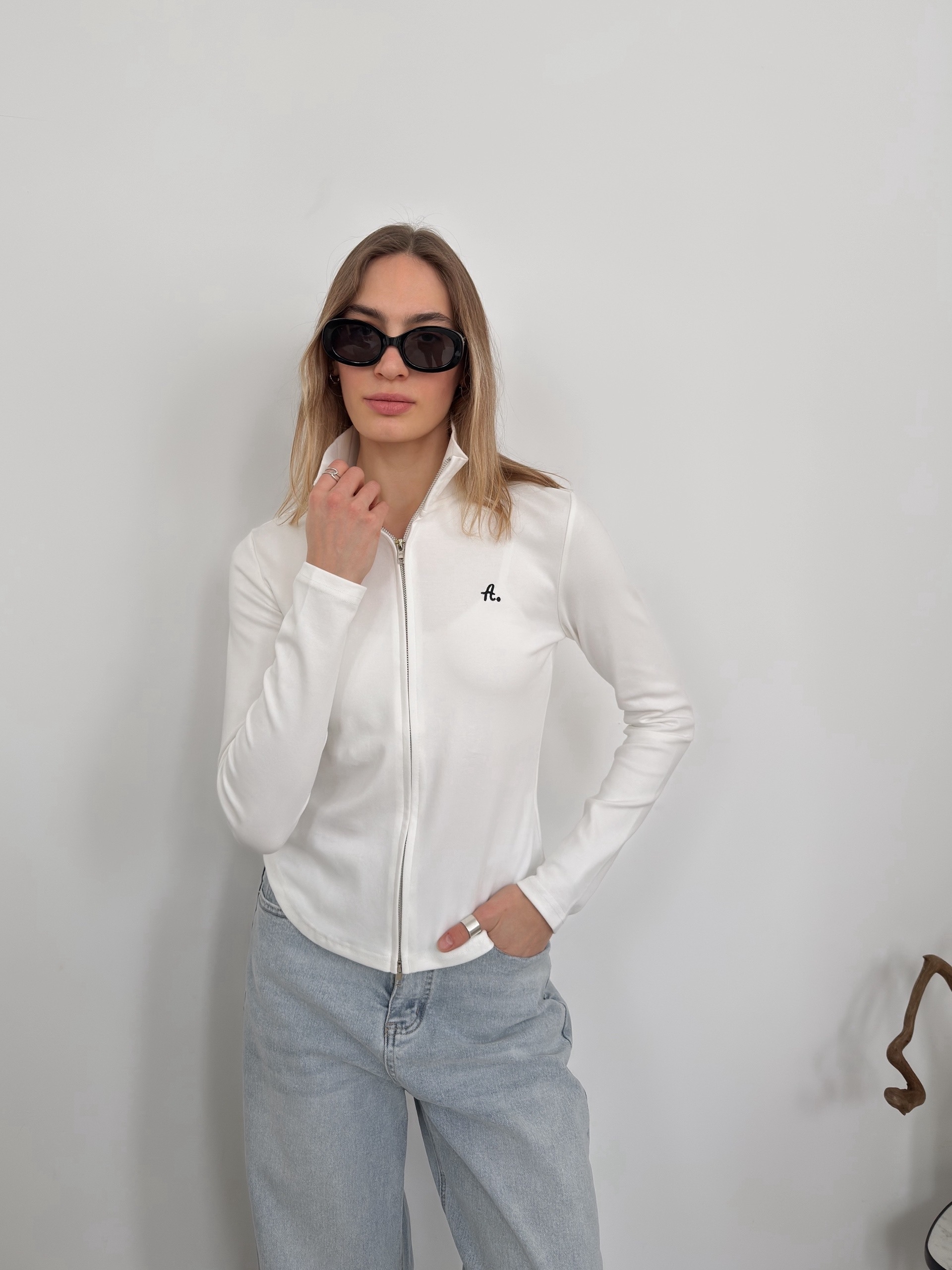 Кофточка  HZTA 19802 на молнии нашивка А