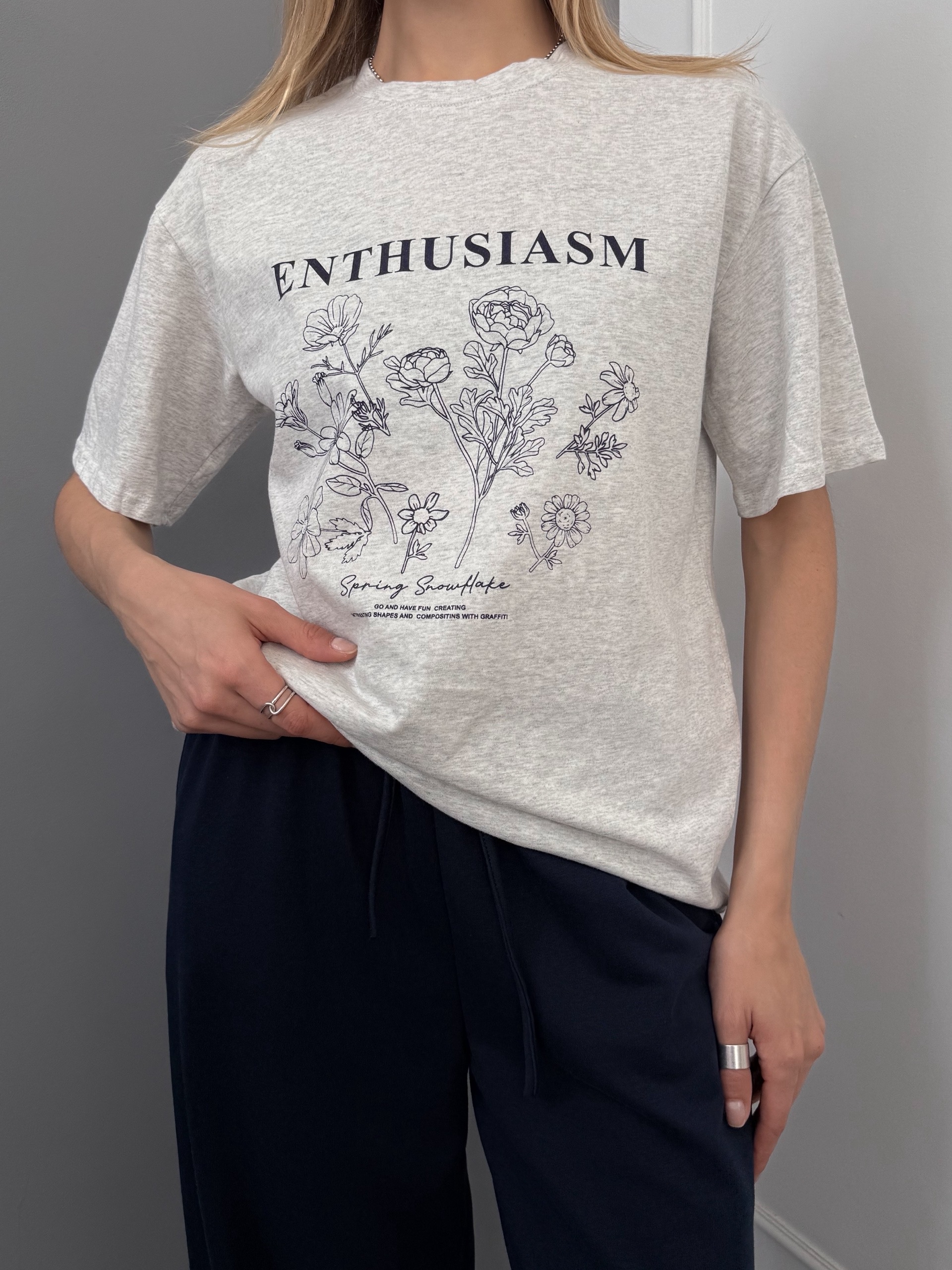 Футболка GT цветы 3306 enthusasm