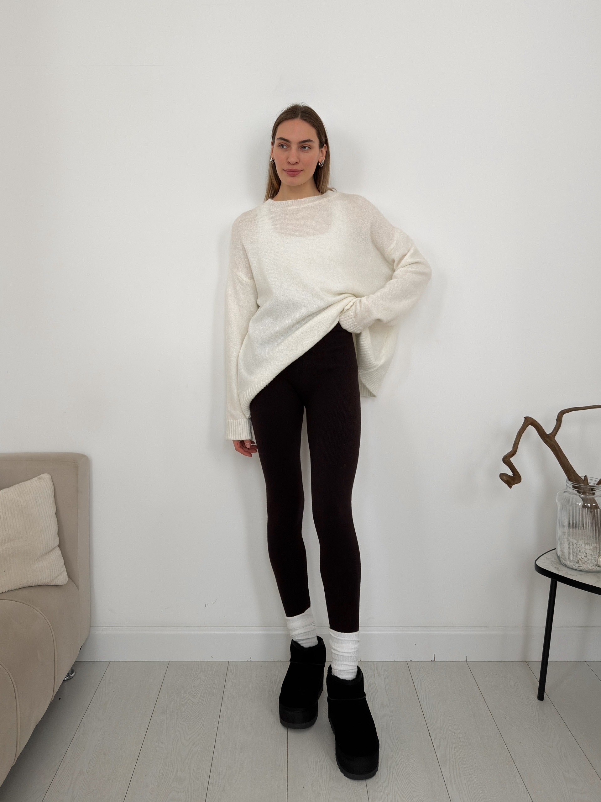 Лосины W300 в рубчик мех