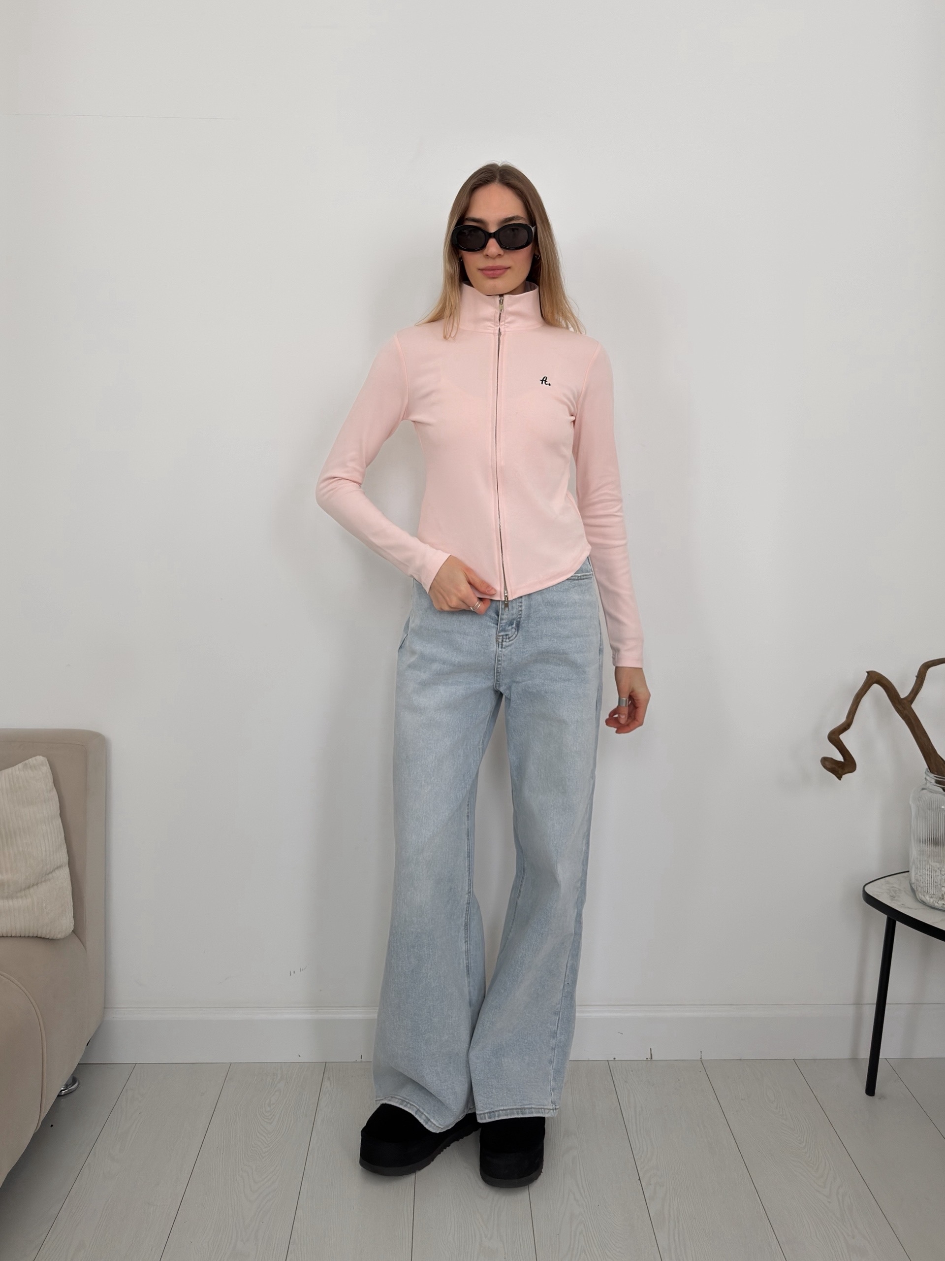 Кофточка  HZTA 19802 на молнии нашивка А