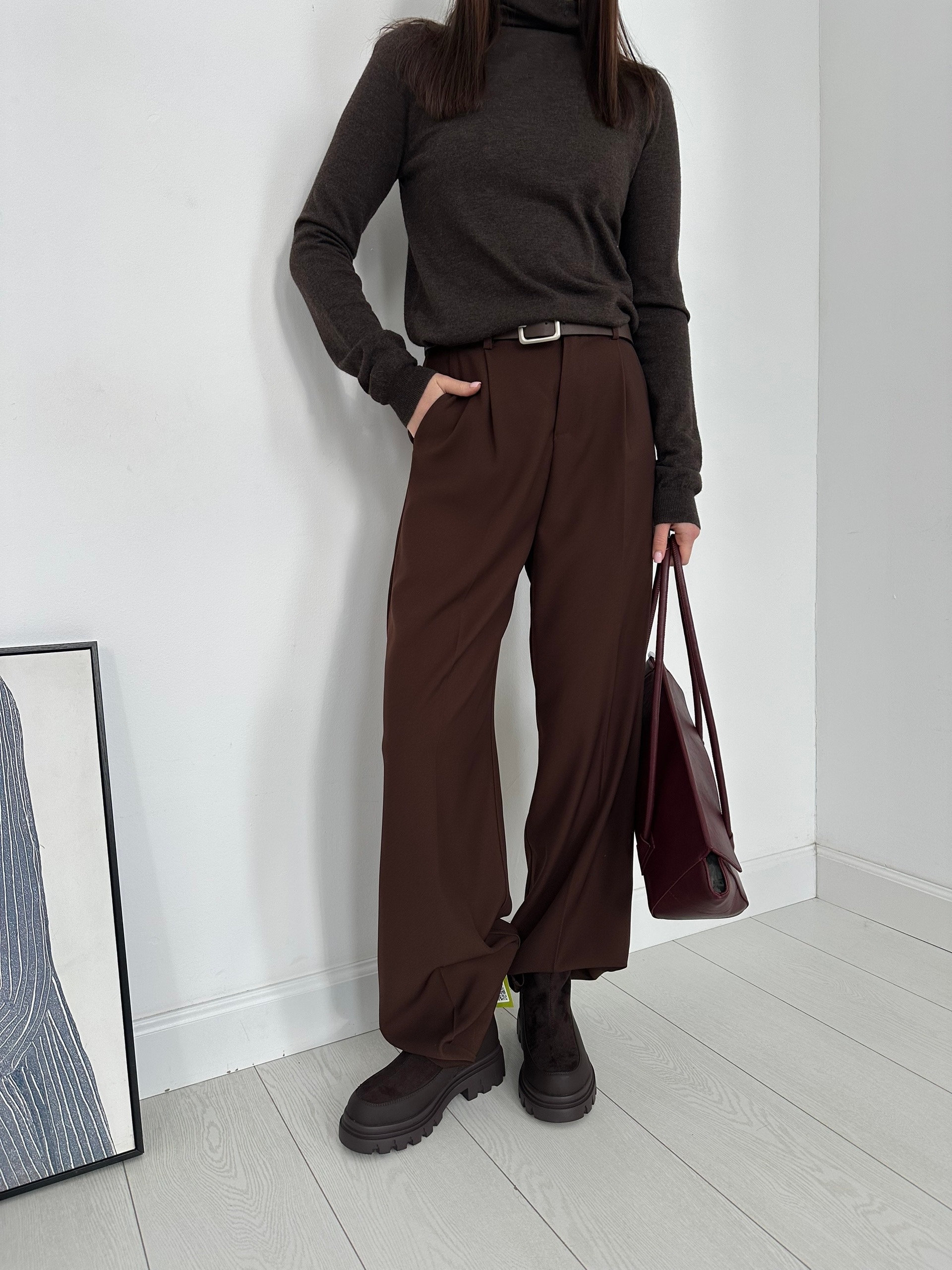 Брюки Praise Jeans P013 прямые с ремнем