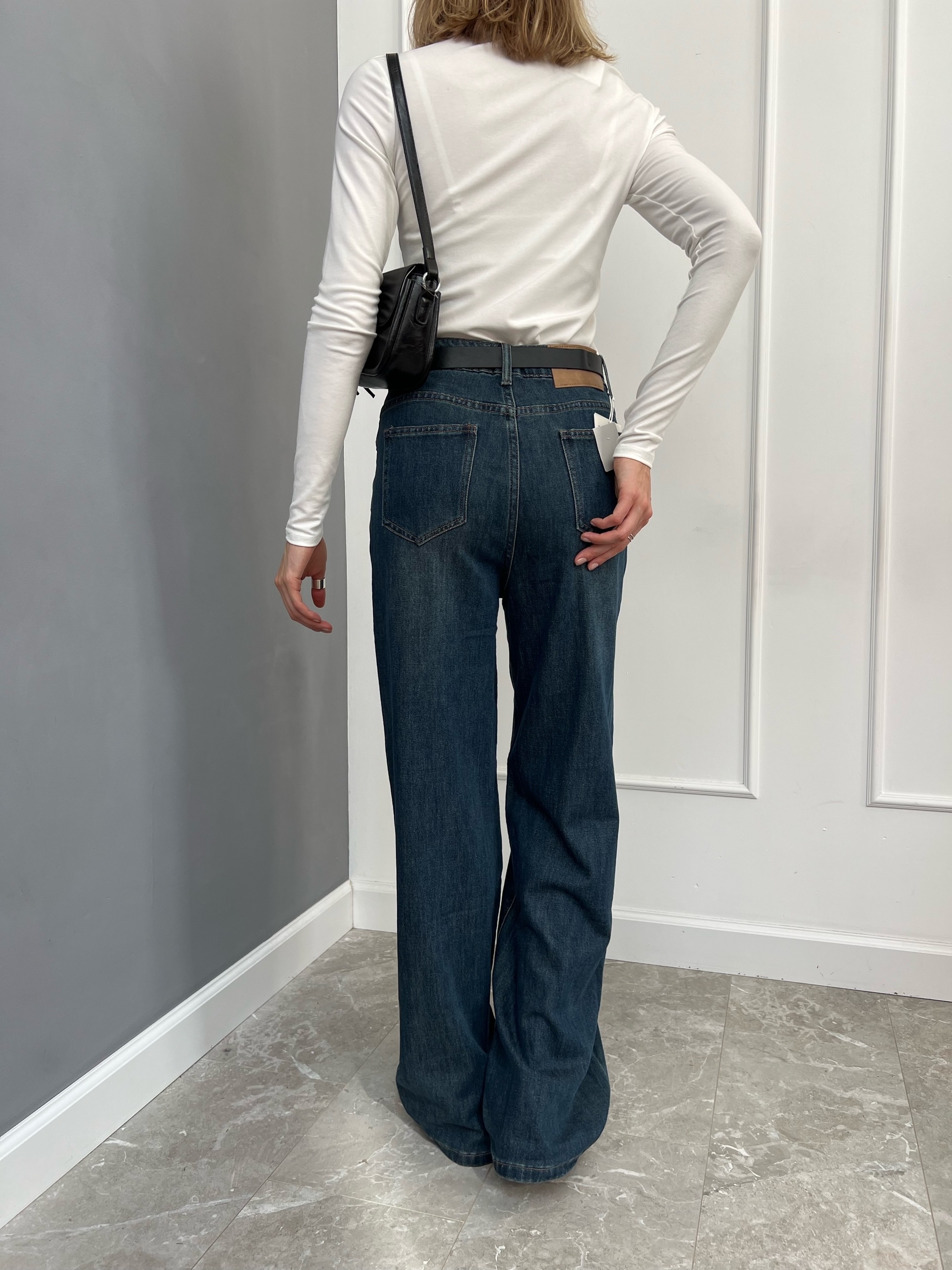 Джинсы Denim 552 прямые с ремнем пряжка min