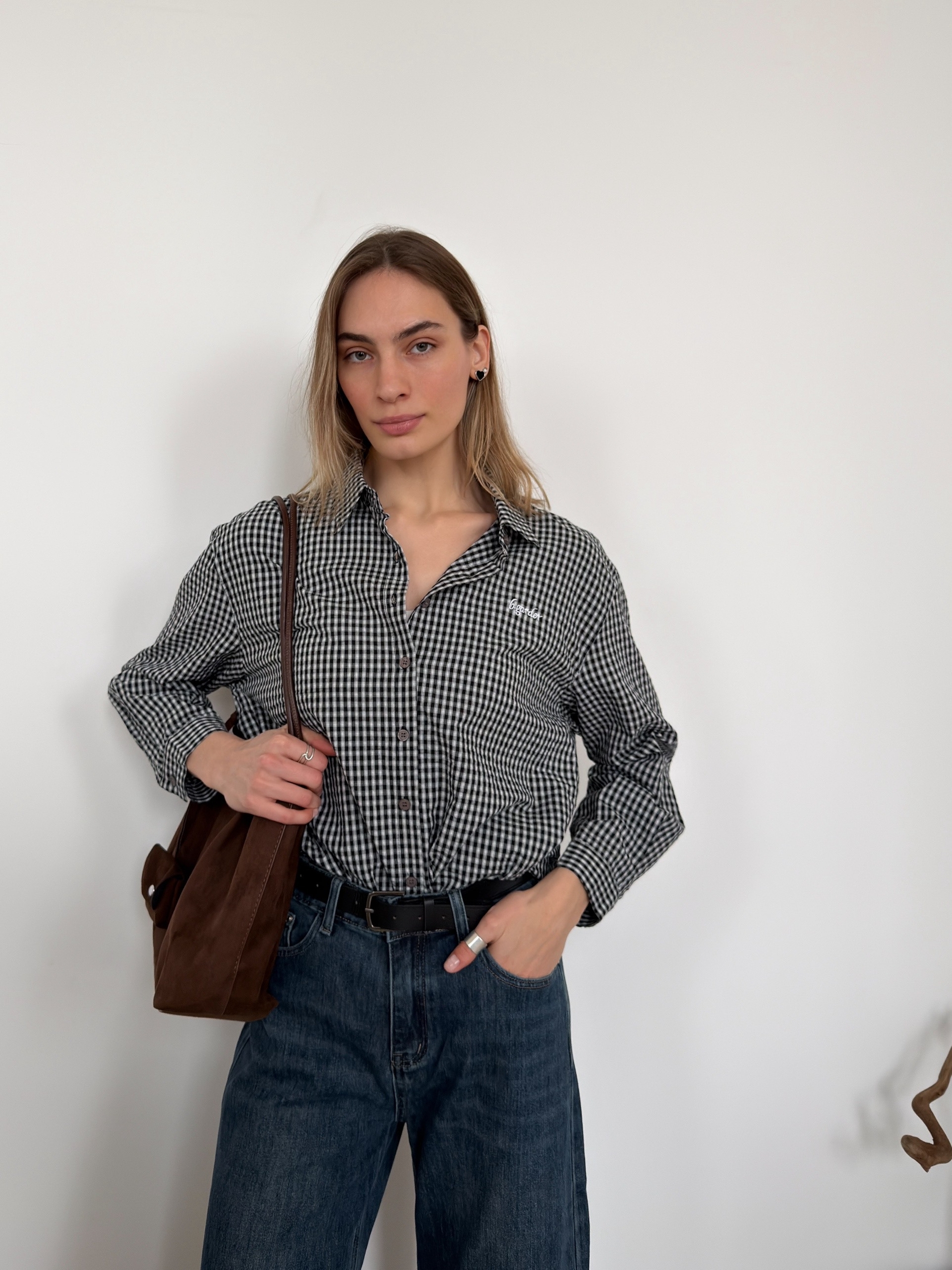 Рубашка blueberry 2661 клетка