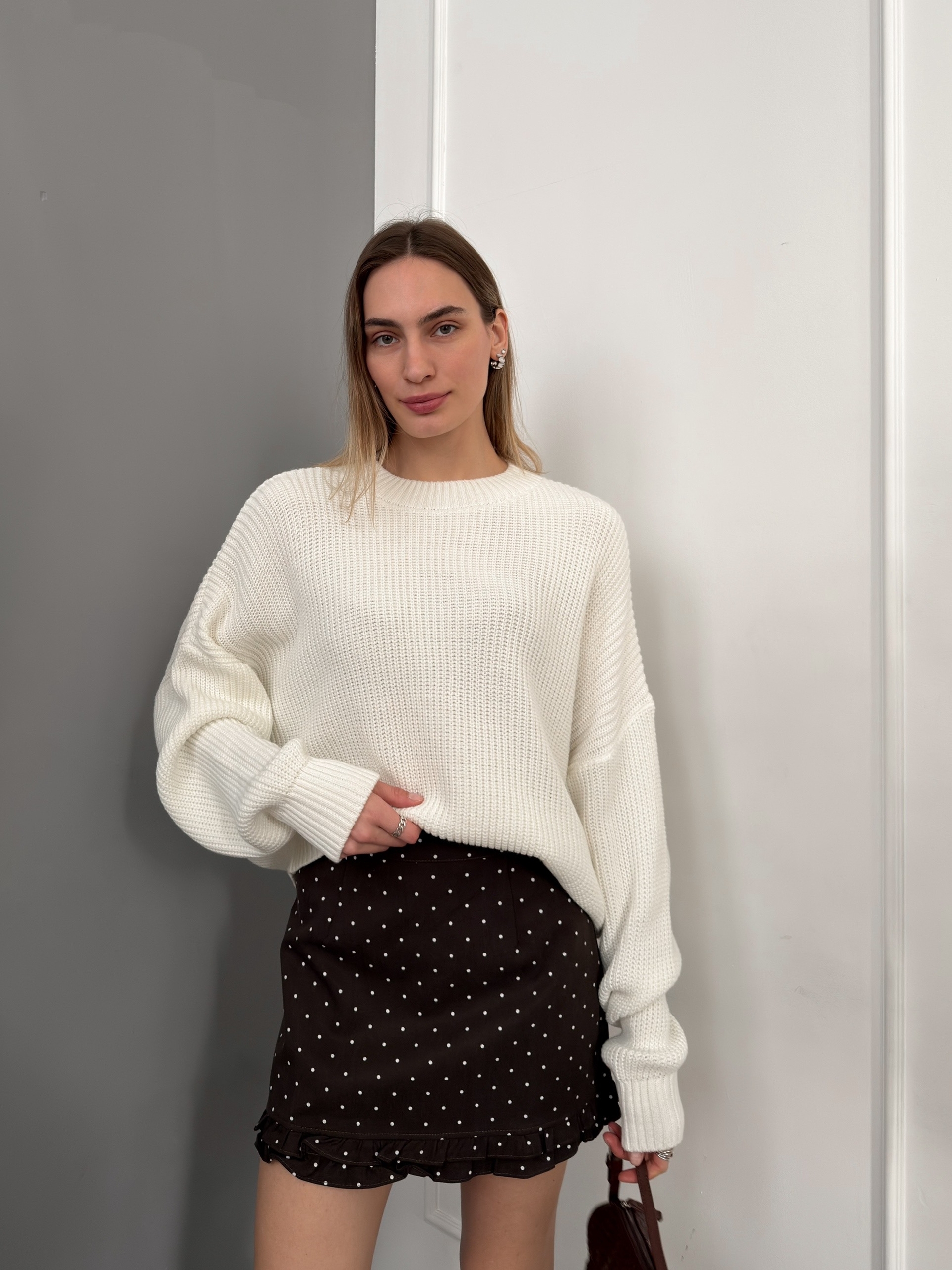 Юбка мини горох воланы 6097