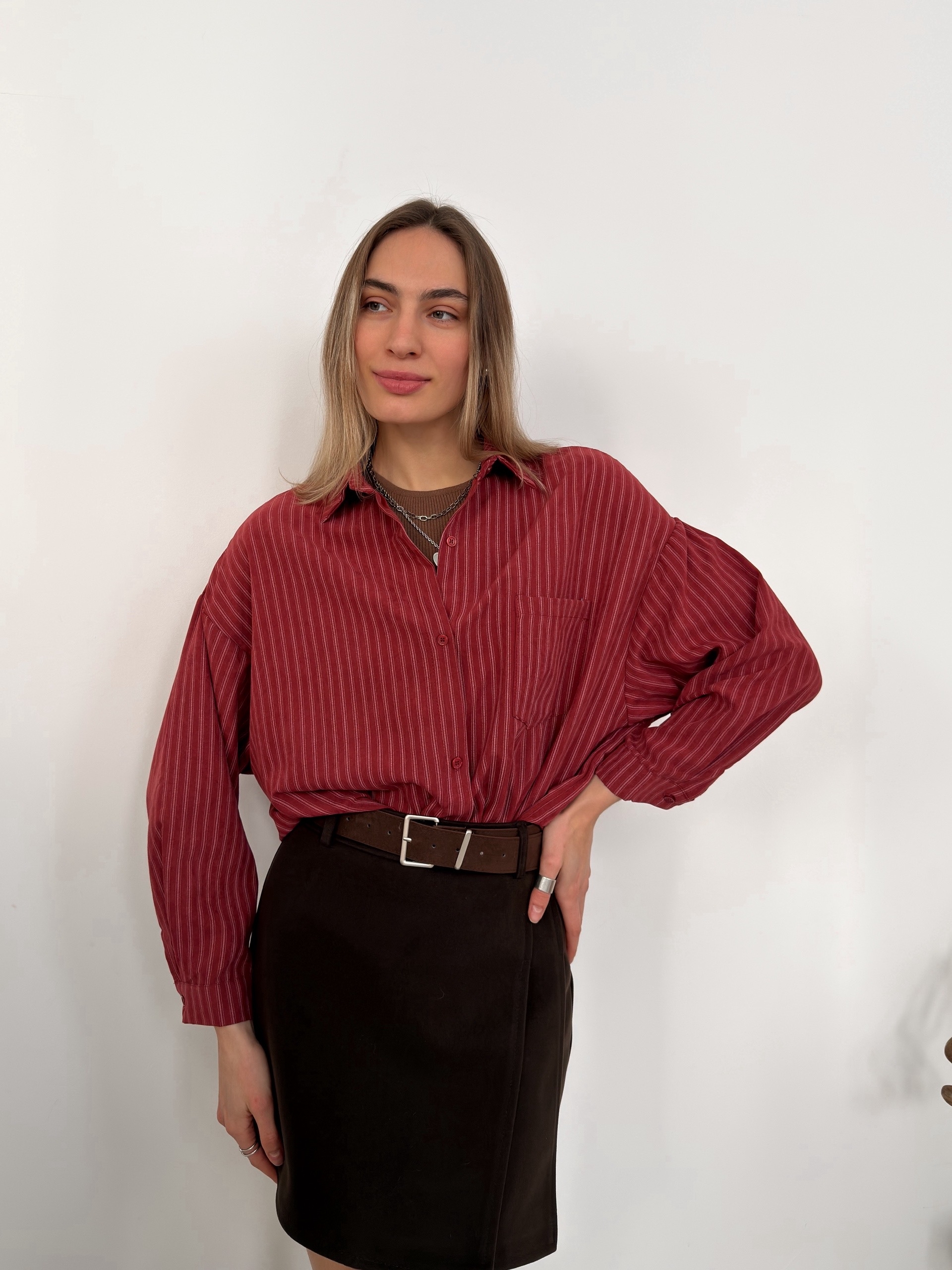 Рубашка Chuangxijidi 9791 в полоску