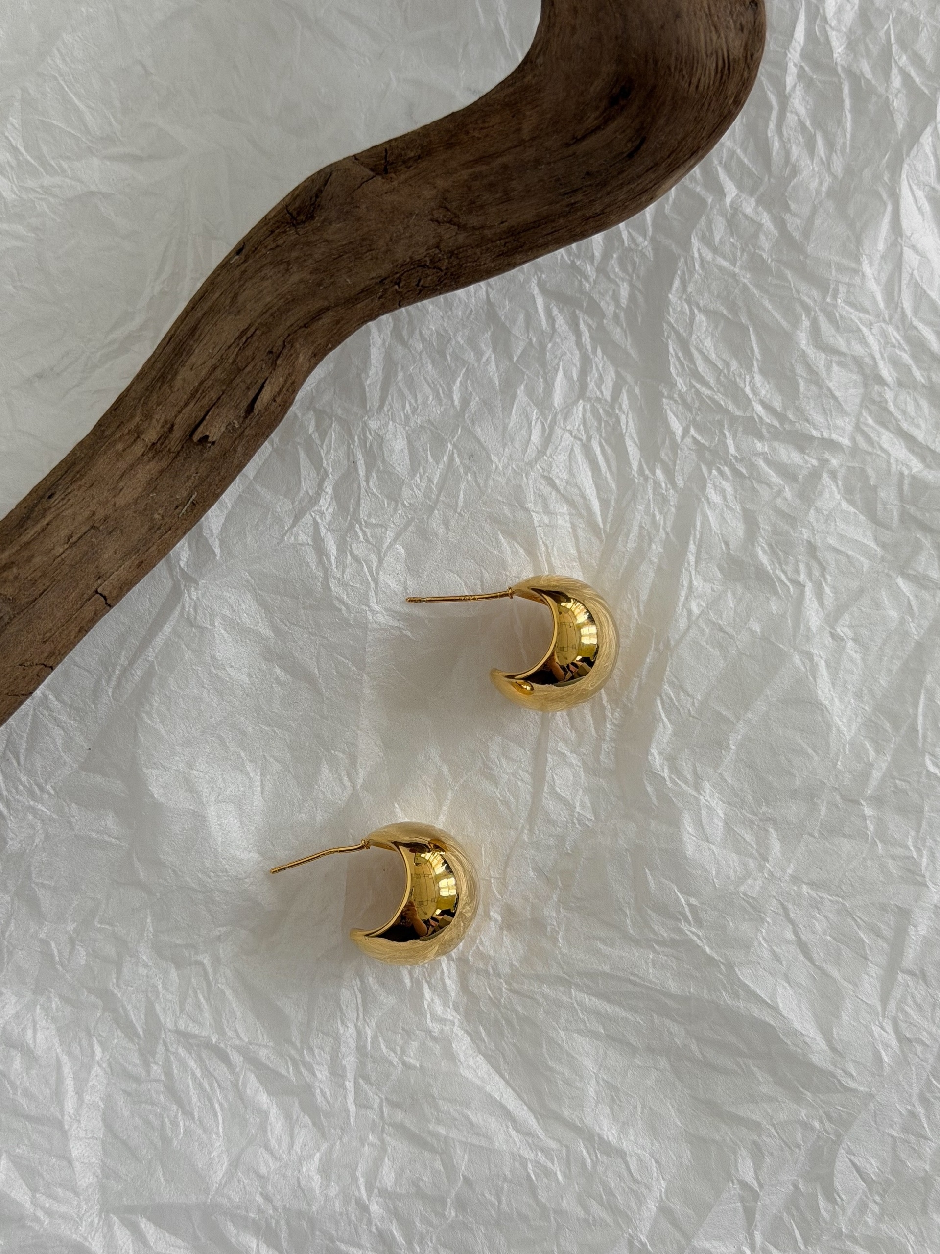 Серьги массивный металл круг