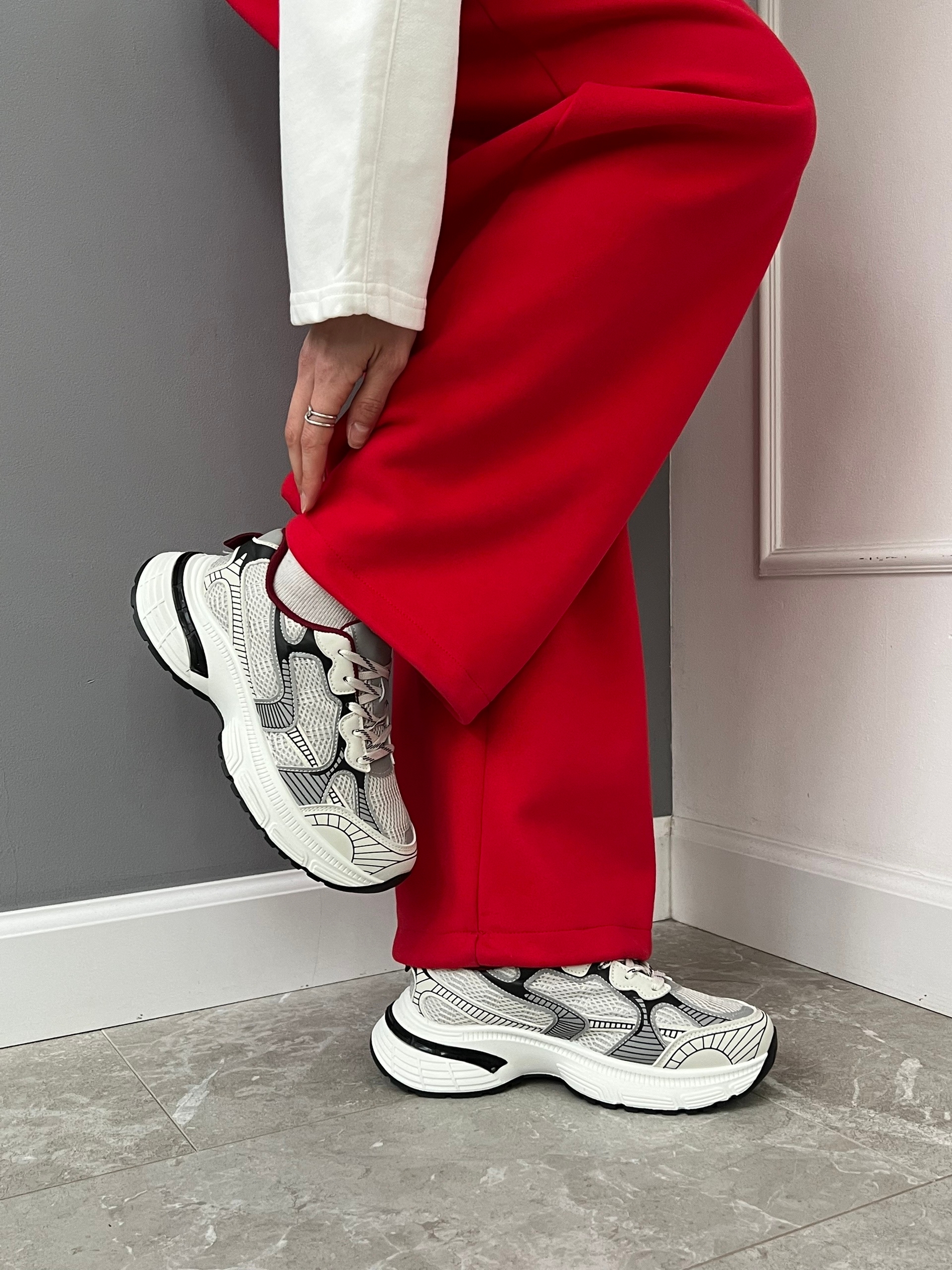 Кроссовки Perfect Love F123 сетка бордовая вставка