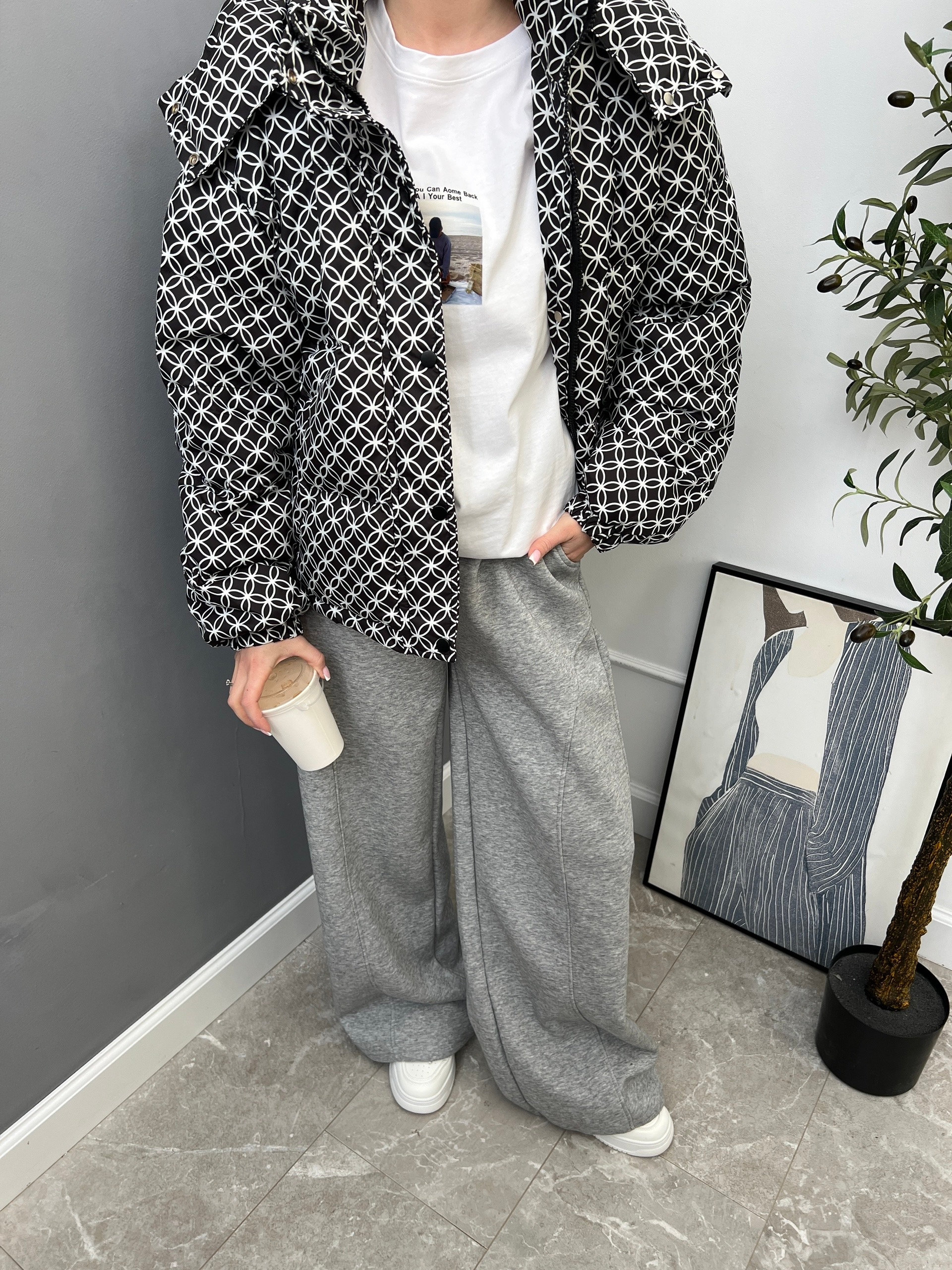 Куртка Korea 2693 принт цветочки