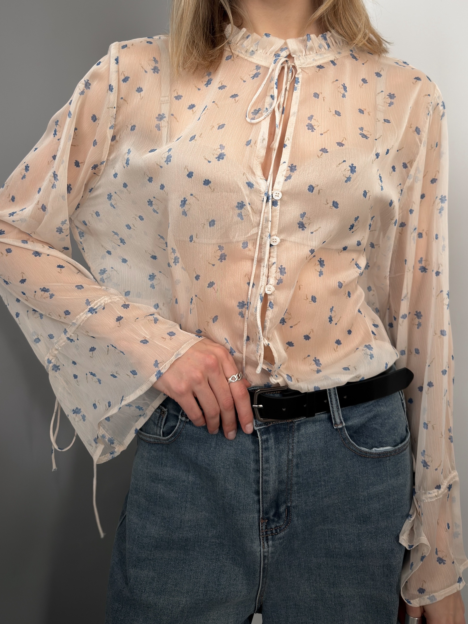 Блуза шифон цветочный принт Trust 7086