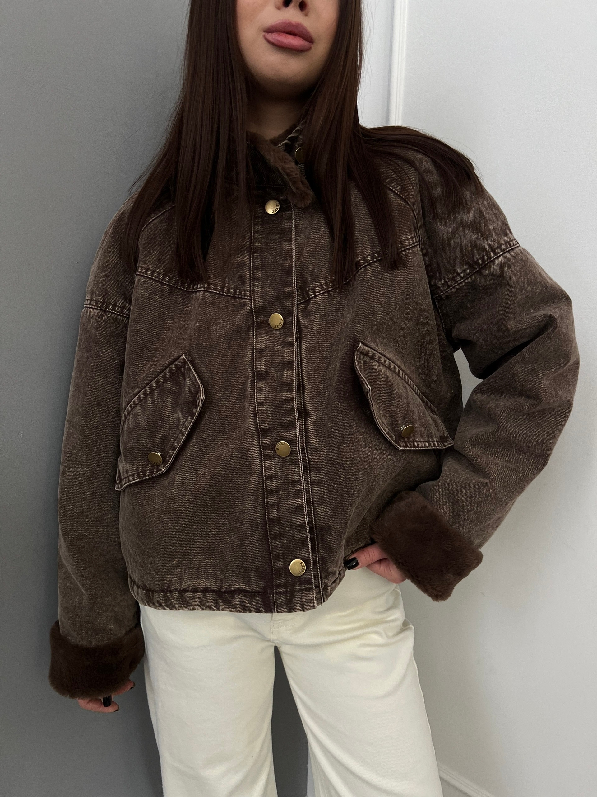 Джинсовая куртка теплая 6617 LLJ