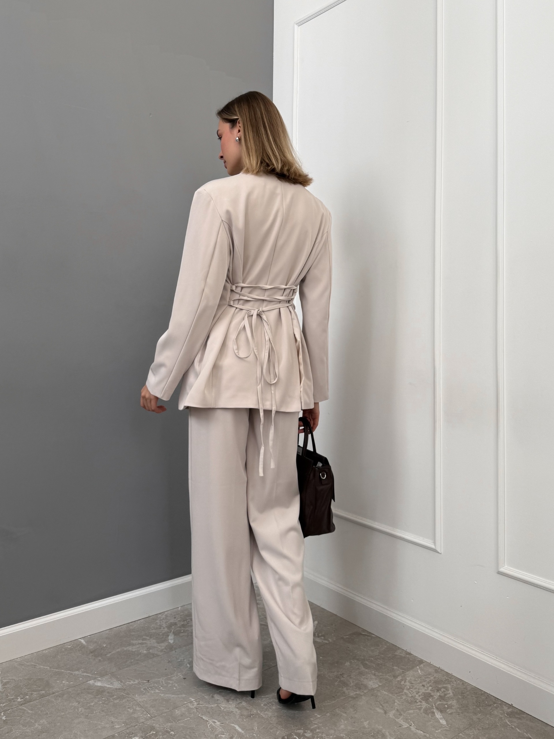 Костюм My Style жакет завязки сзади +брюки
