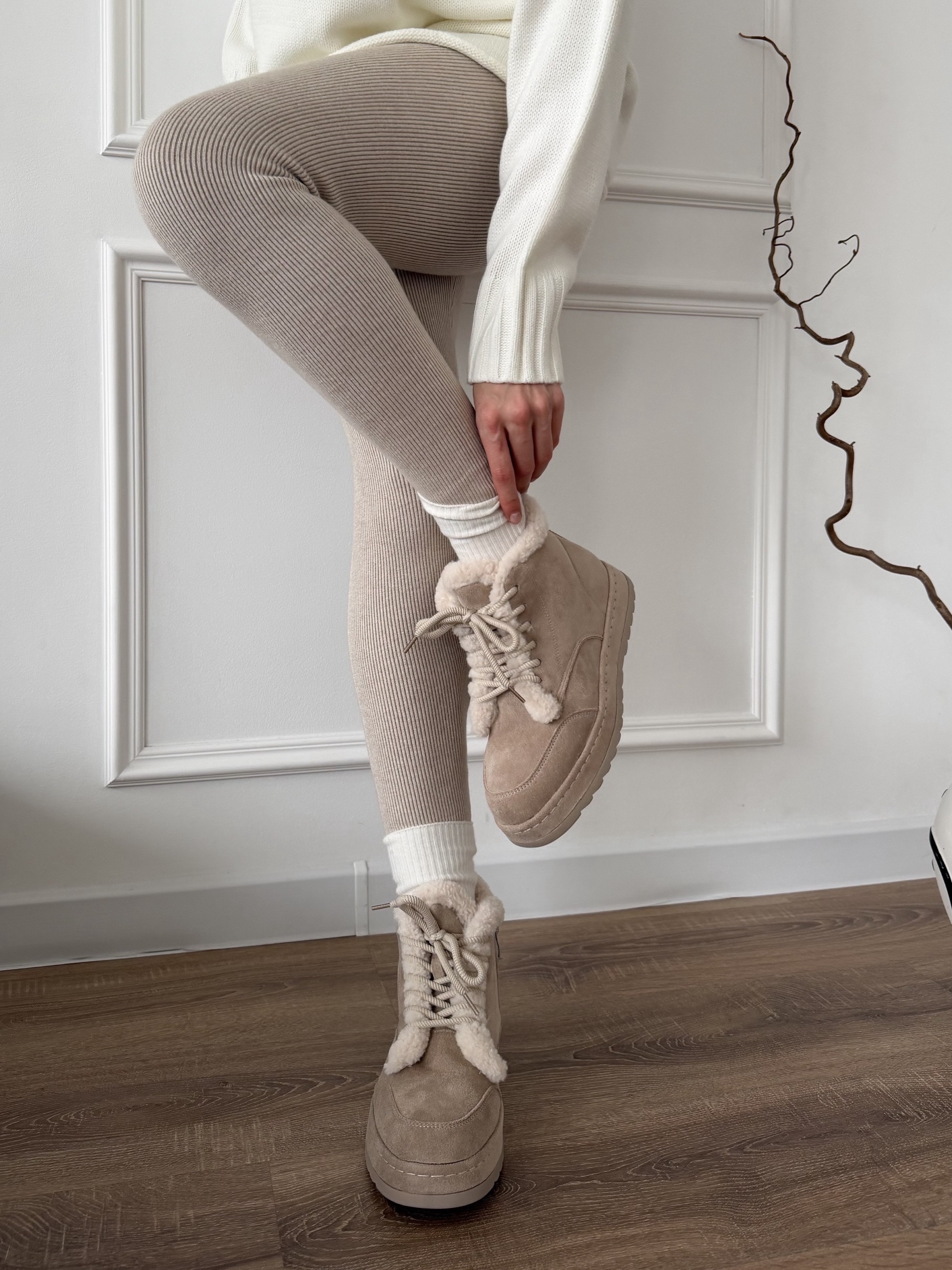 Ботинки Perfect B329 вставка меховая шнуровка