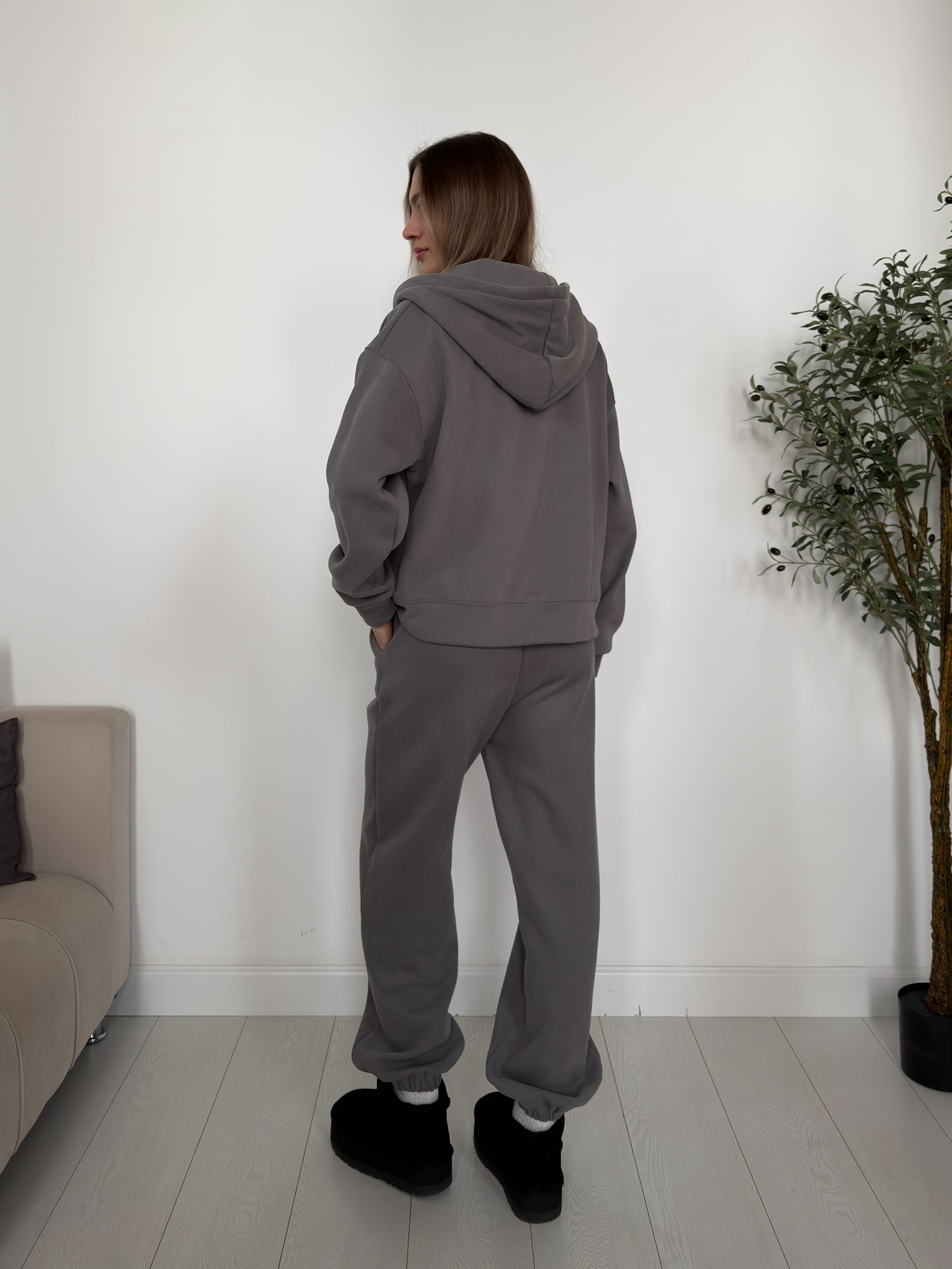 Костюм Korea 6508 худи+джогеры флис