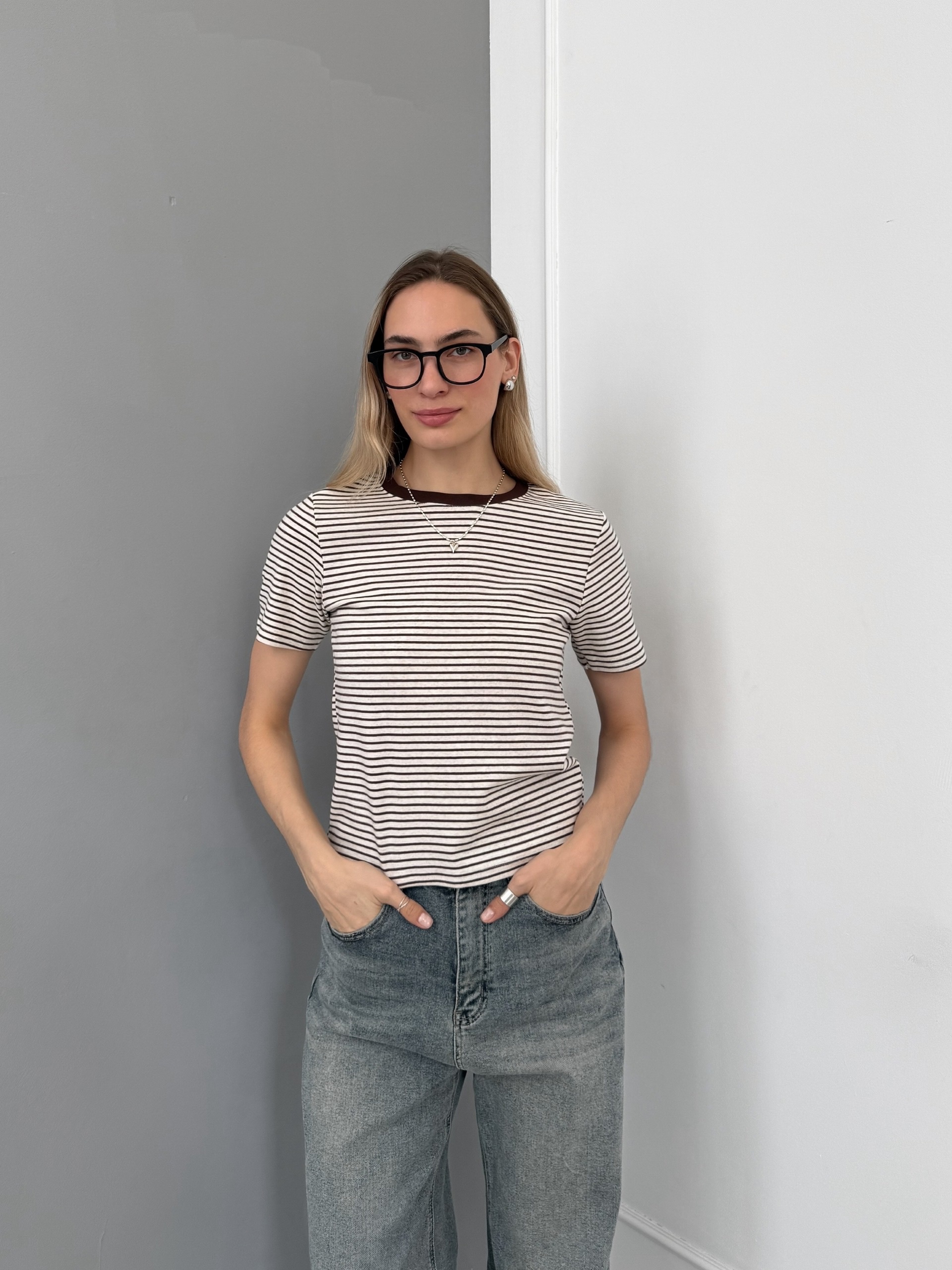 Футболка полоска 2800 fashion