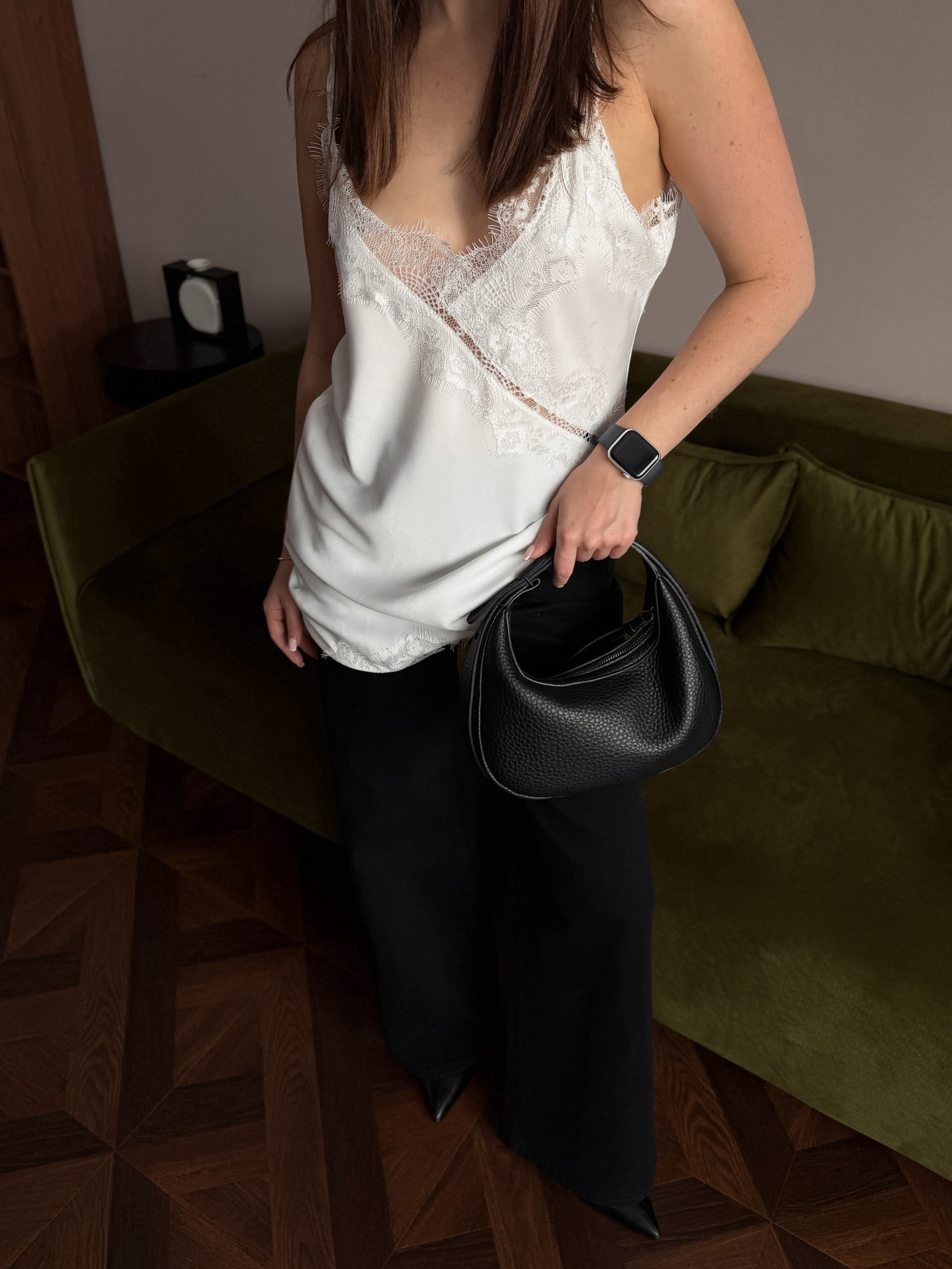 Топ Astudio шелк с кружевом