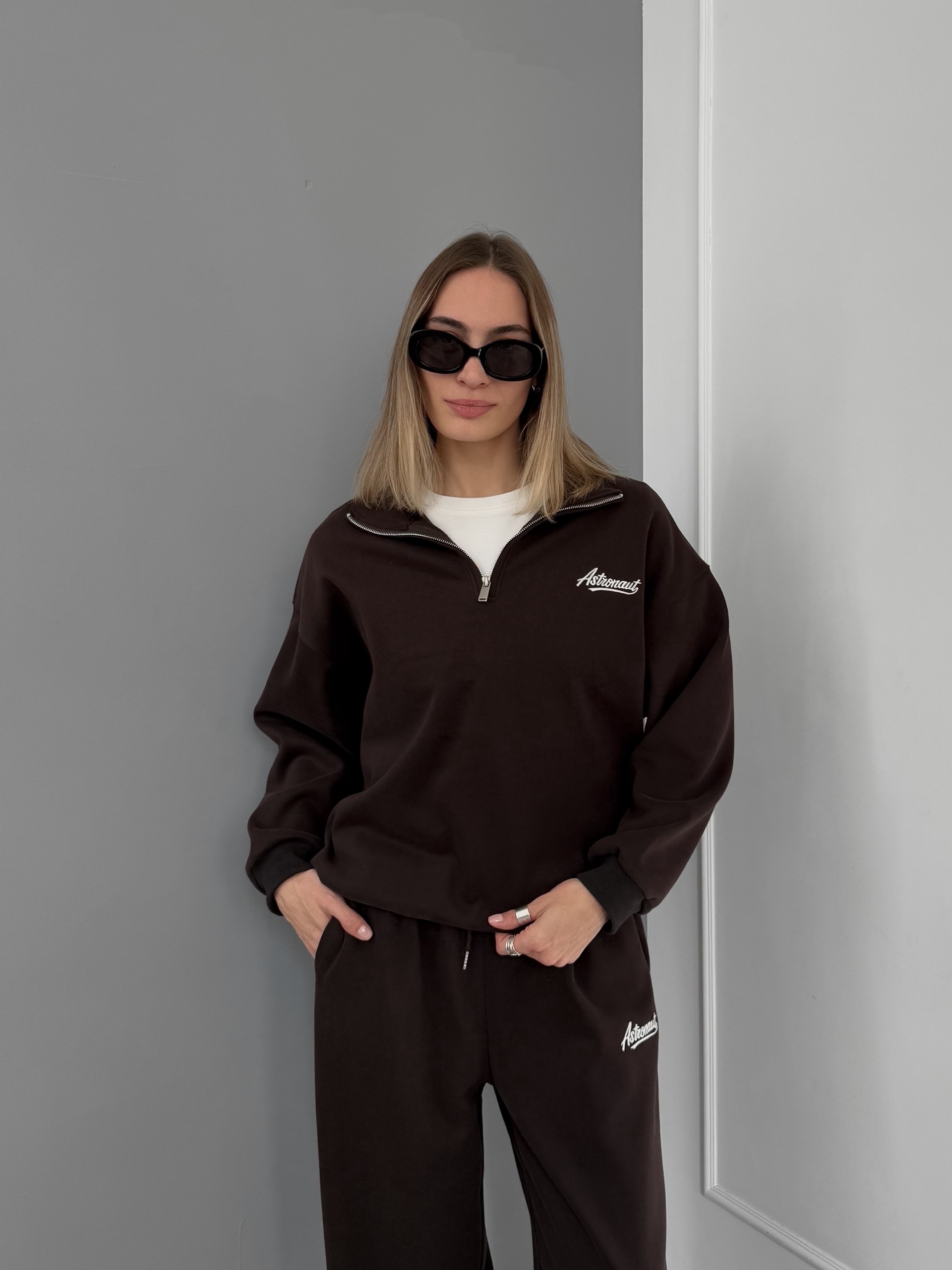 Костюм NJ 71713 Astronaut флис свитшот ворот на замке+джоггеры