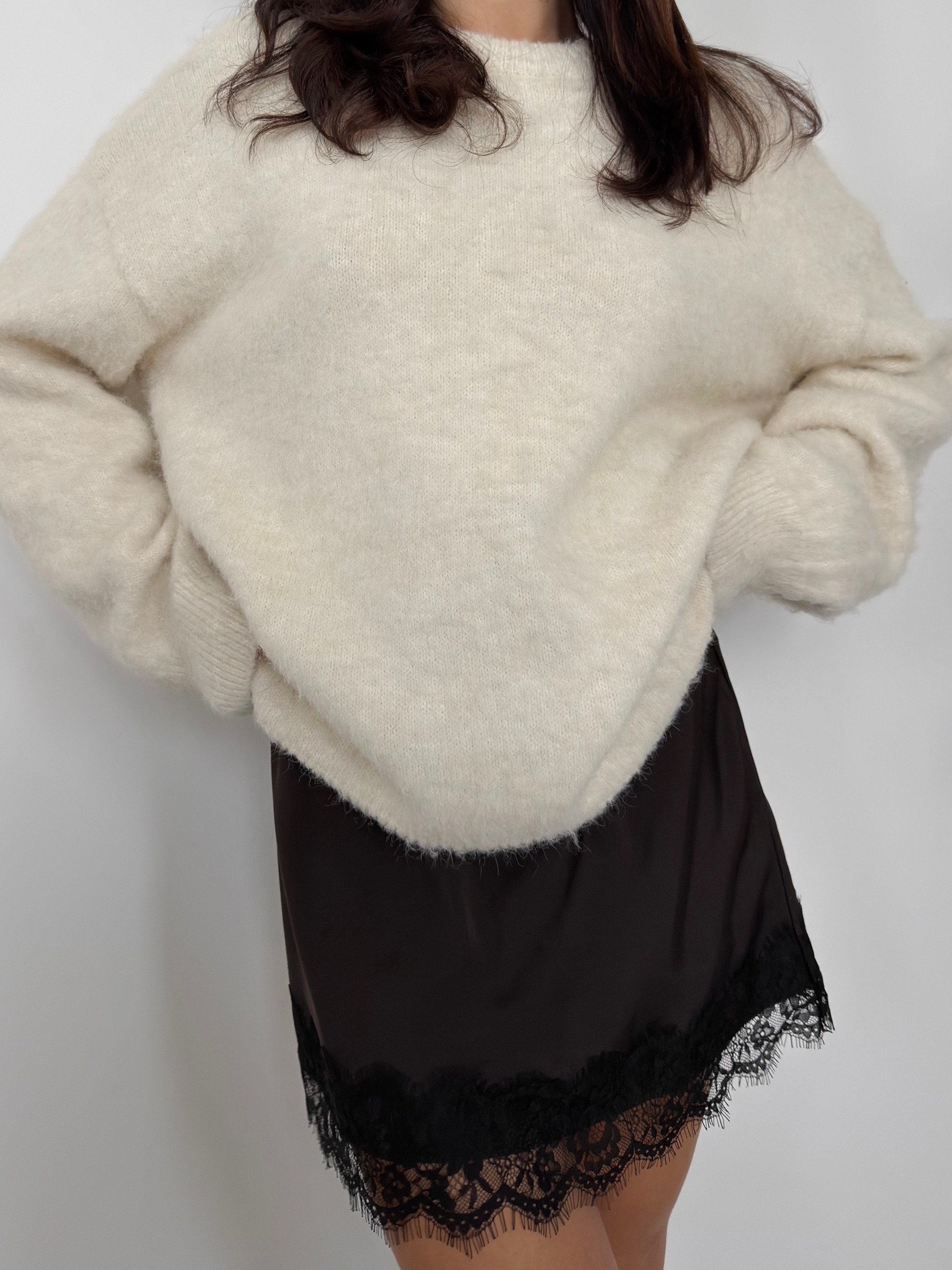 Юбка шелк Astudio 952 мини с кружевом