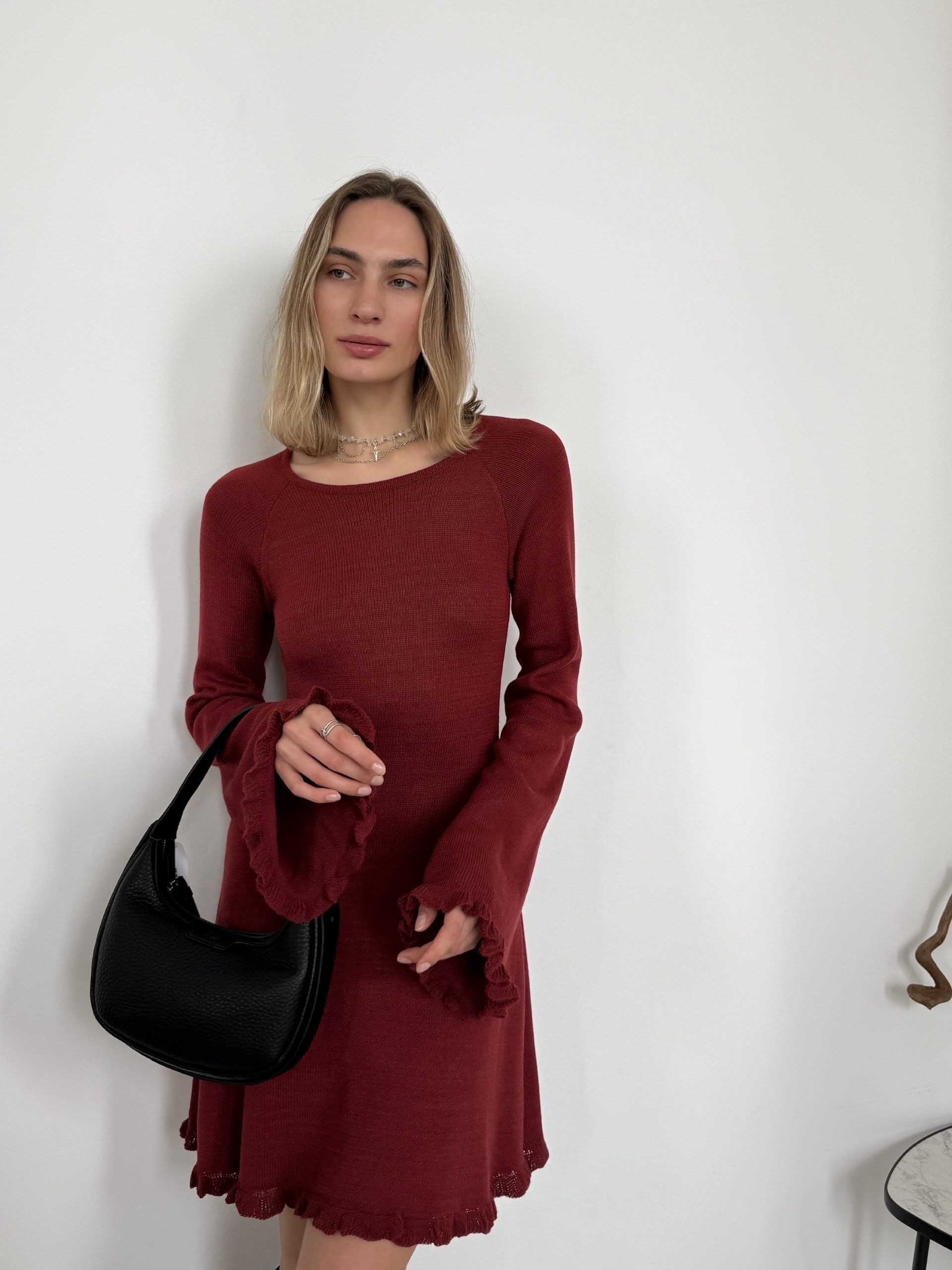 Платье Klubnika 9578-1 трикотаж завязки на спине