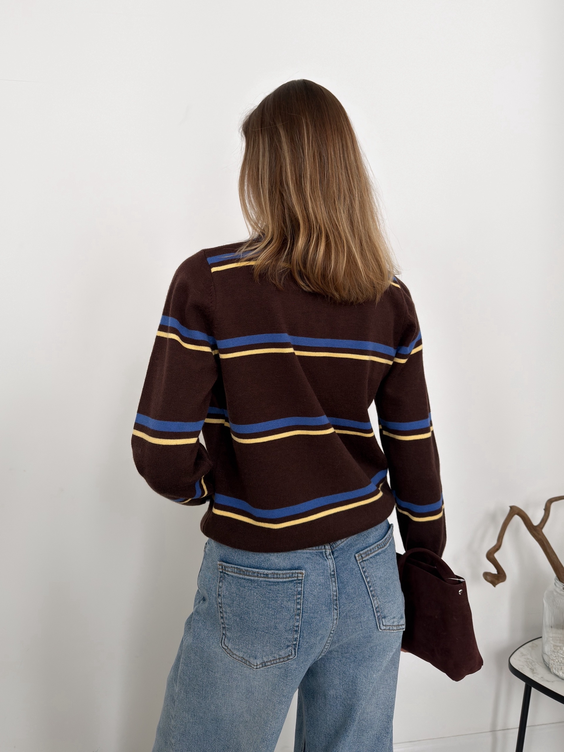 Джемпер поло 7003 в полоску