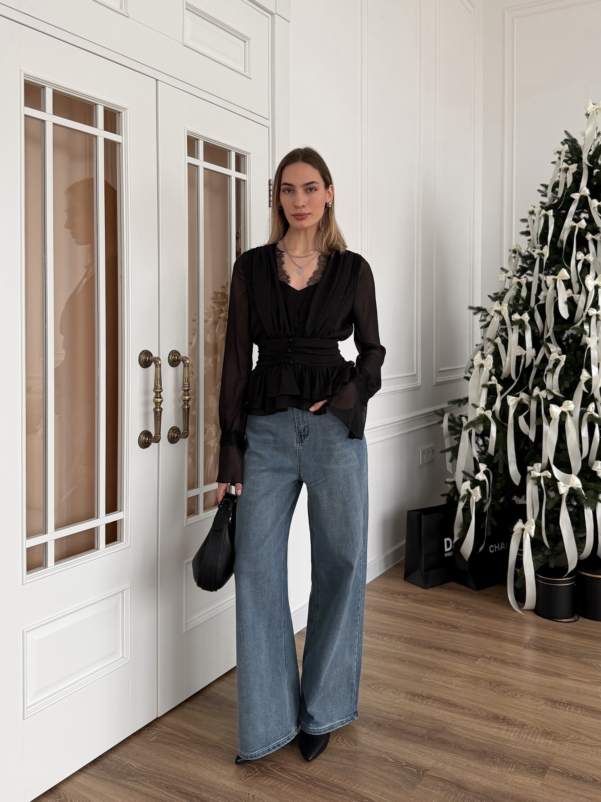 Блуза Fire 9360 кружева+пуговки