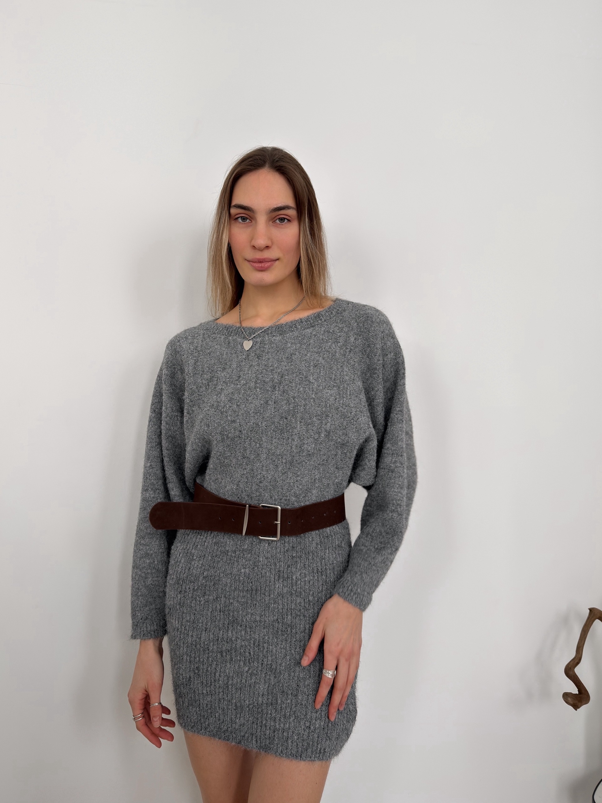 Платье S Anxi 5907 с ремнем трикотаж