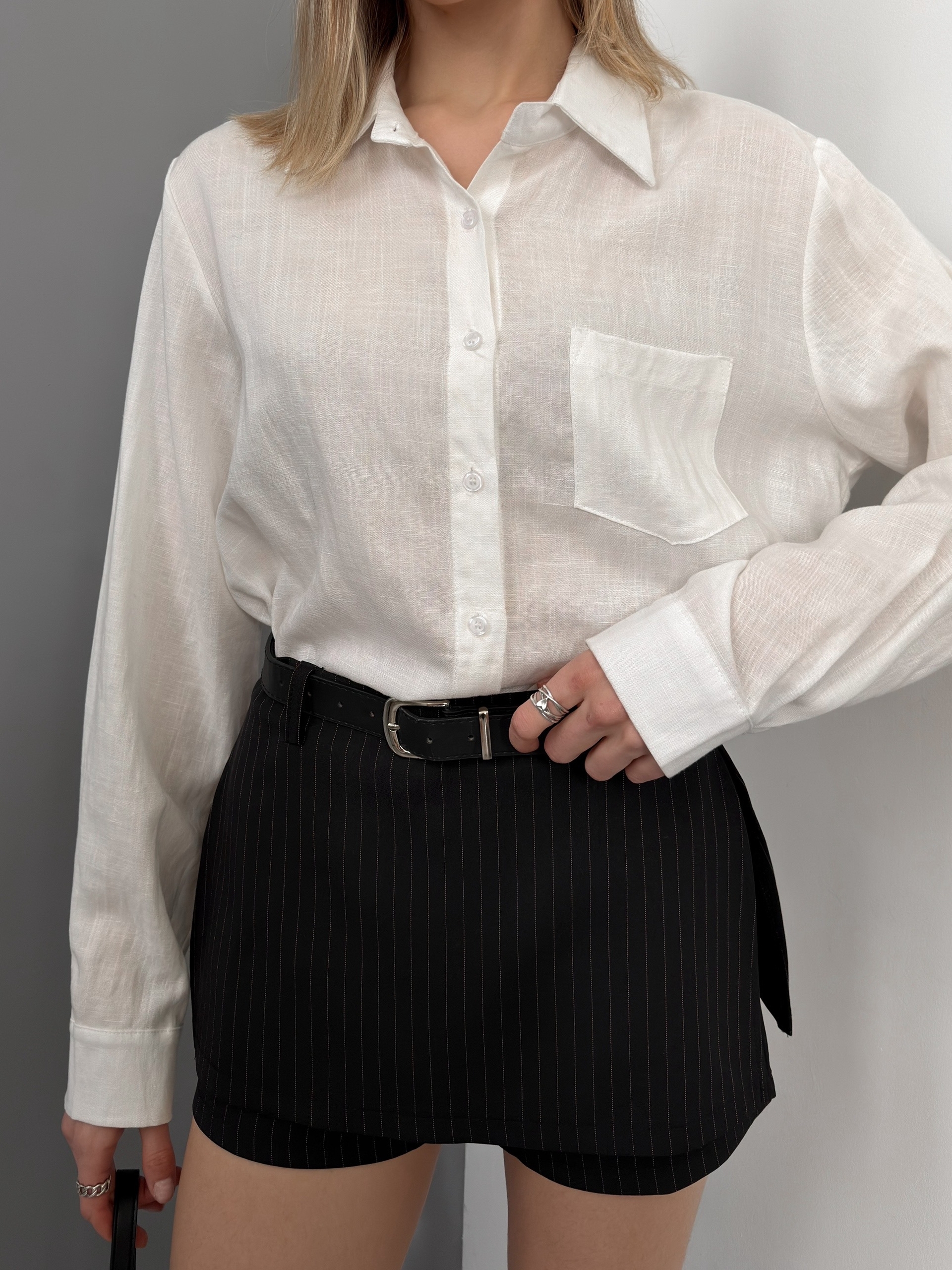 Юбка-шорты полоска мини 8867