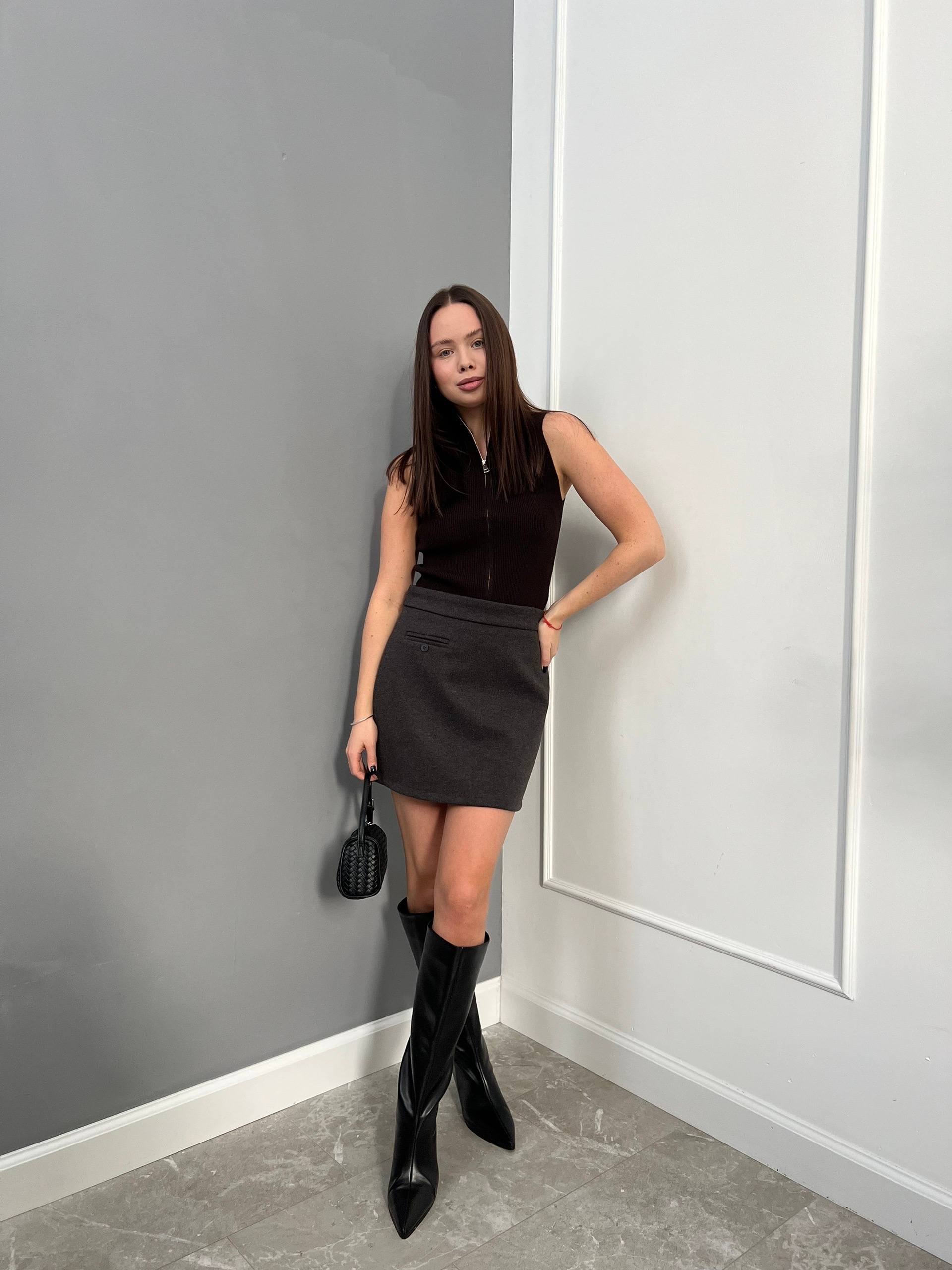 Юбка мини 5616  кармашек