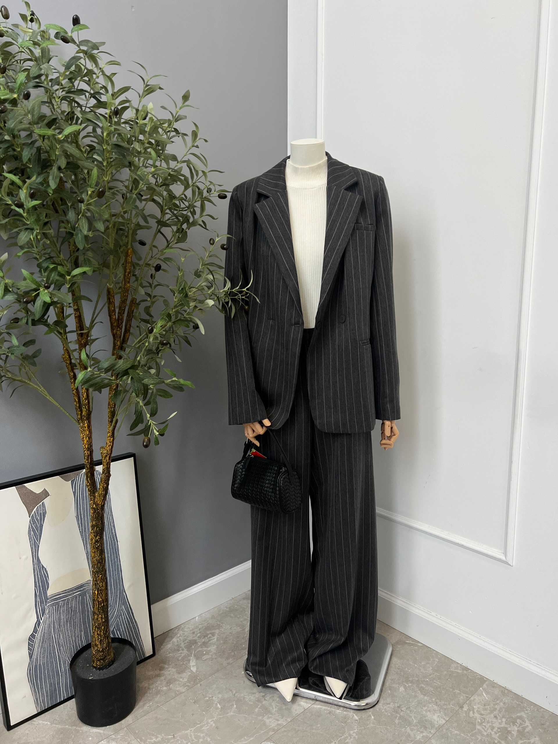 Костюм The Vibe жакет+брюки в полоску