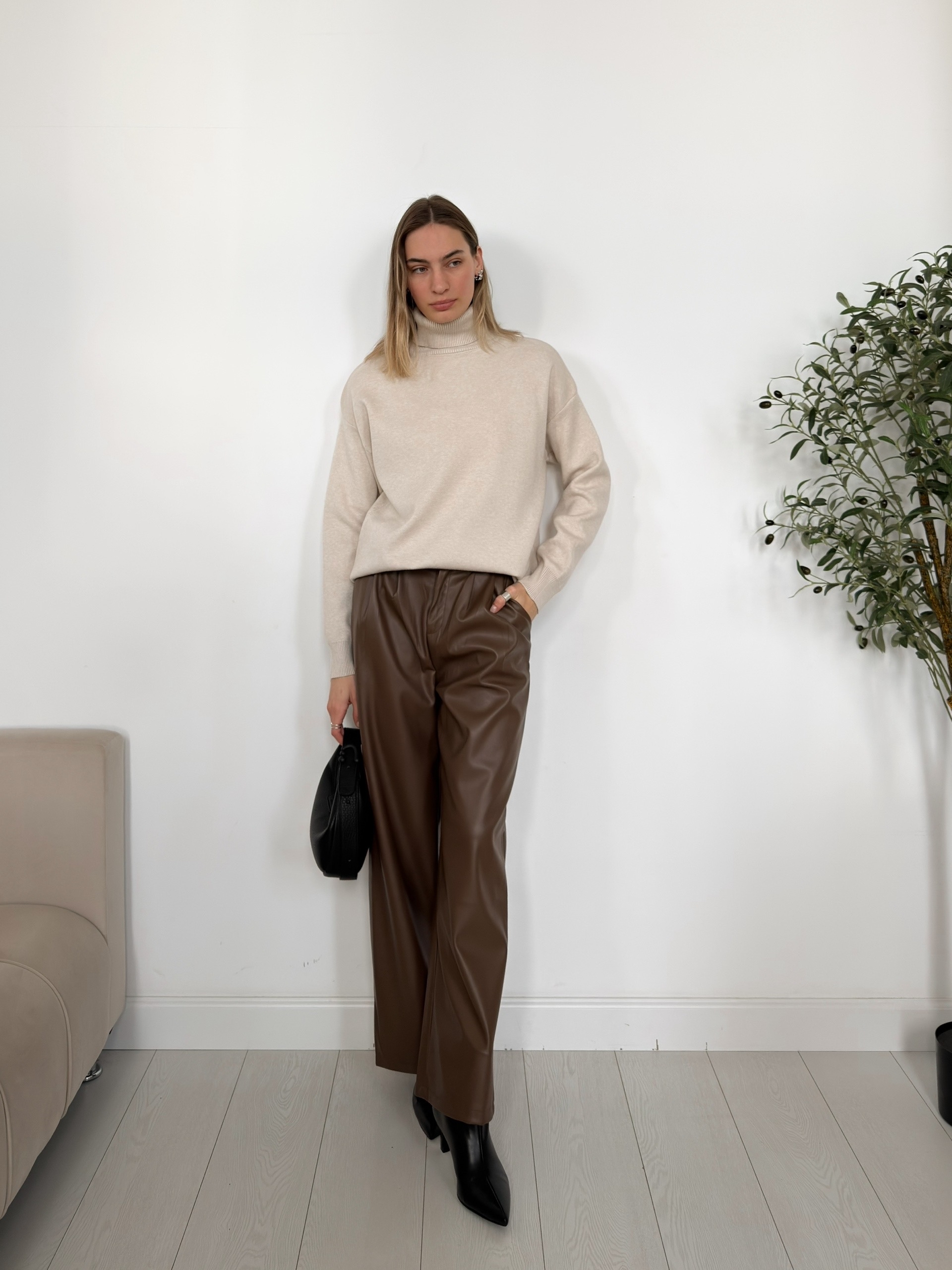 Джемпер X2266-1 с воротником