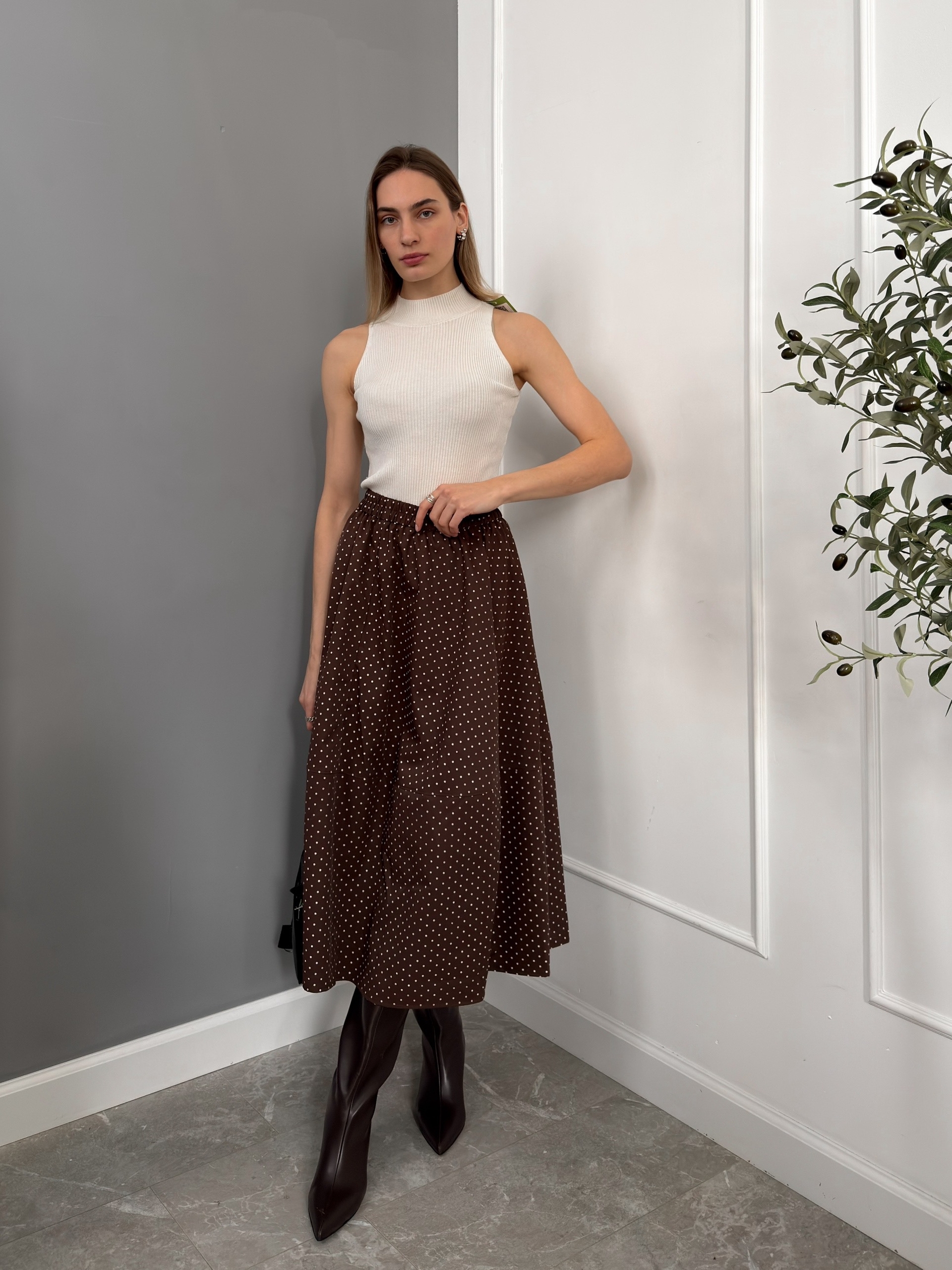 Юбка горох солнце плотная ткань