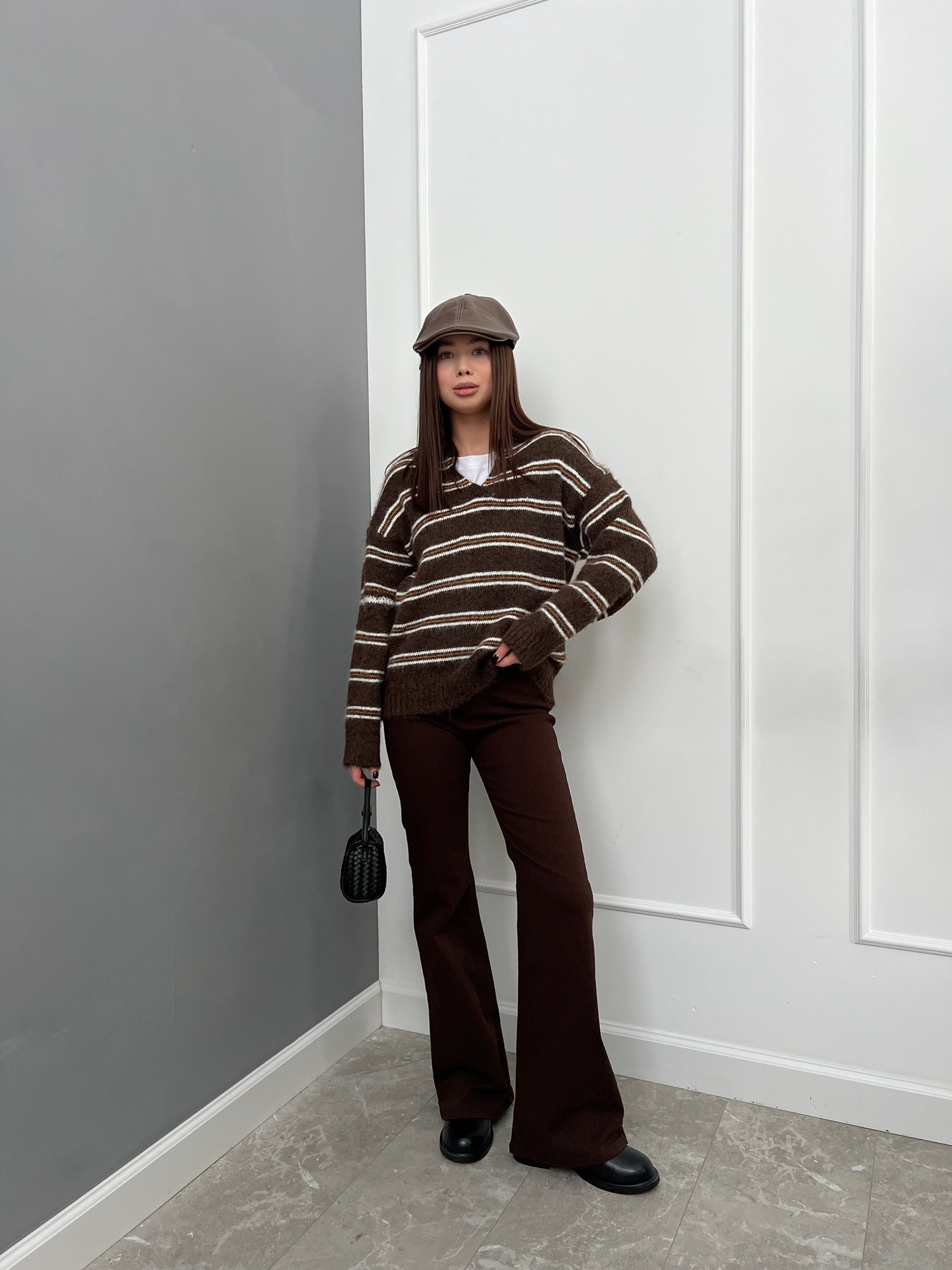 Джемпер  поло 8142 в полоску