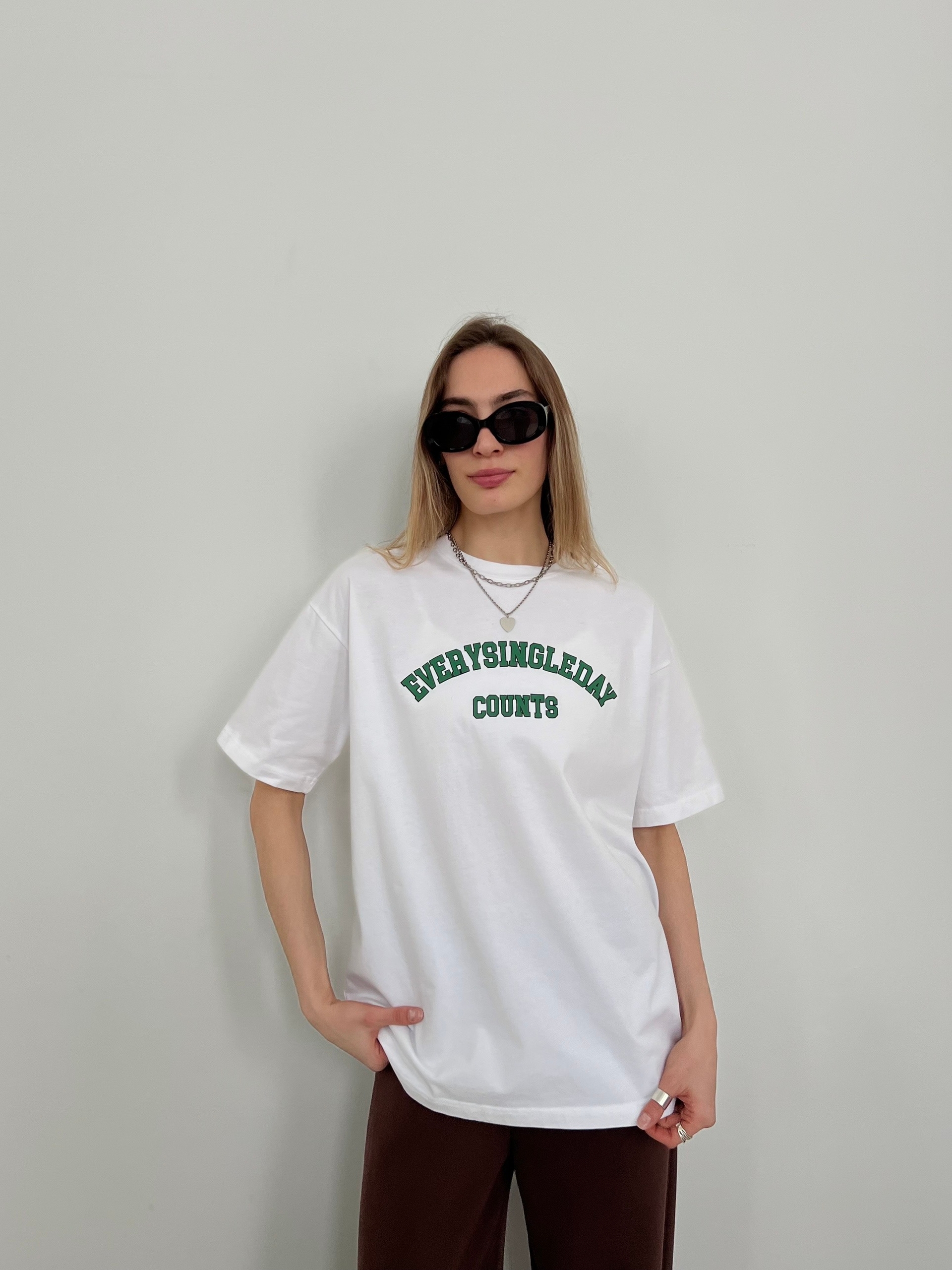 Футболка NJ 1883  Everysingle day оверсайз