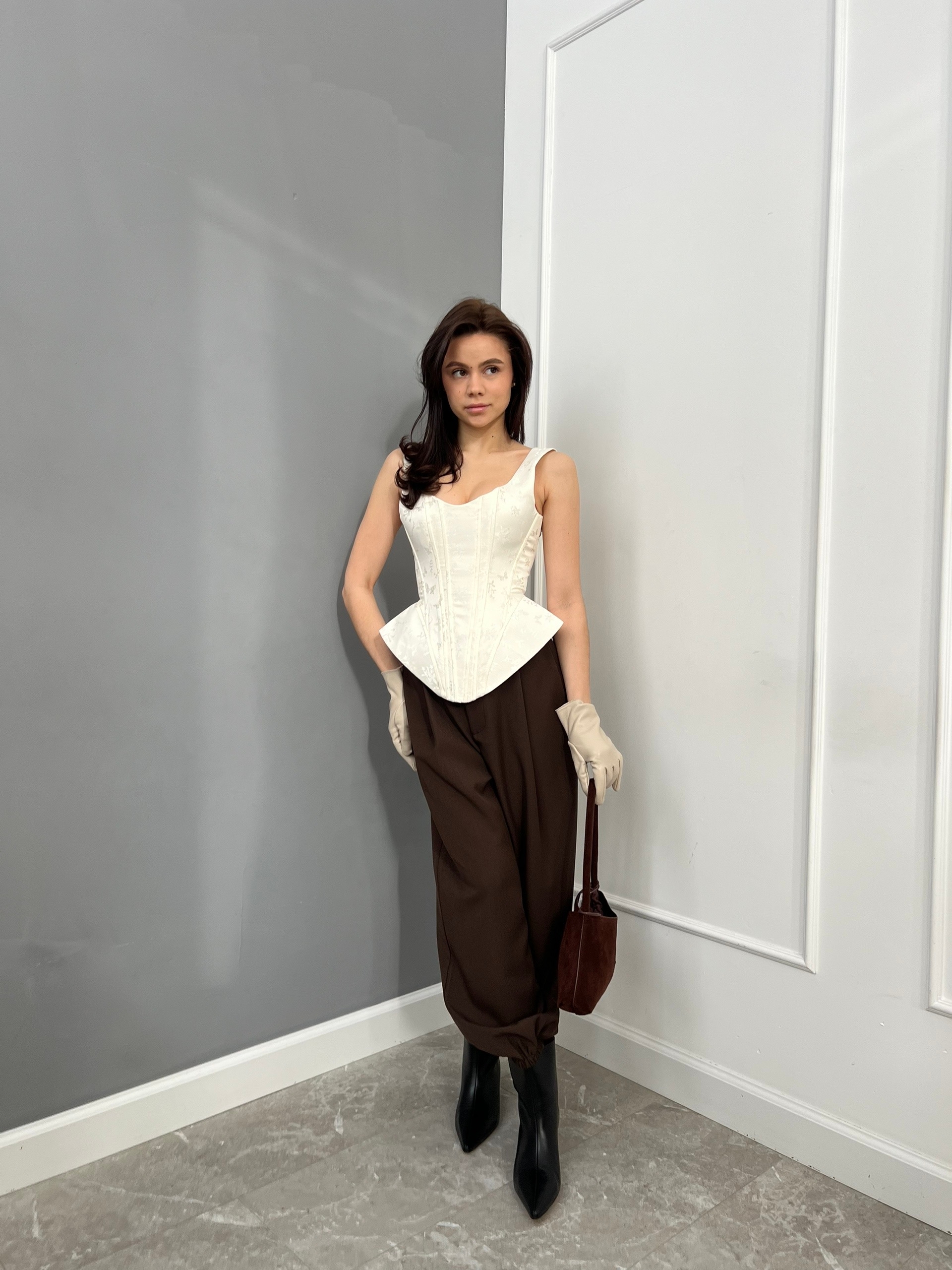 Корсет Utaa на лямках принт бабочки