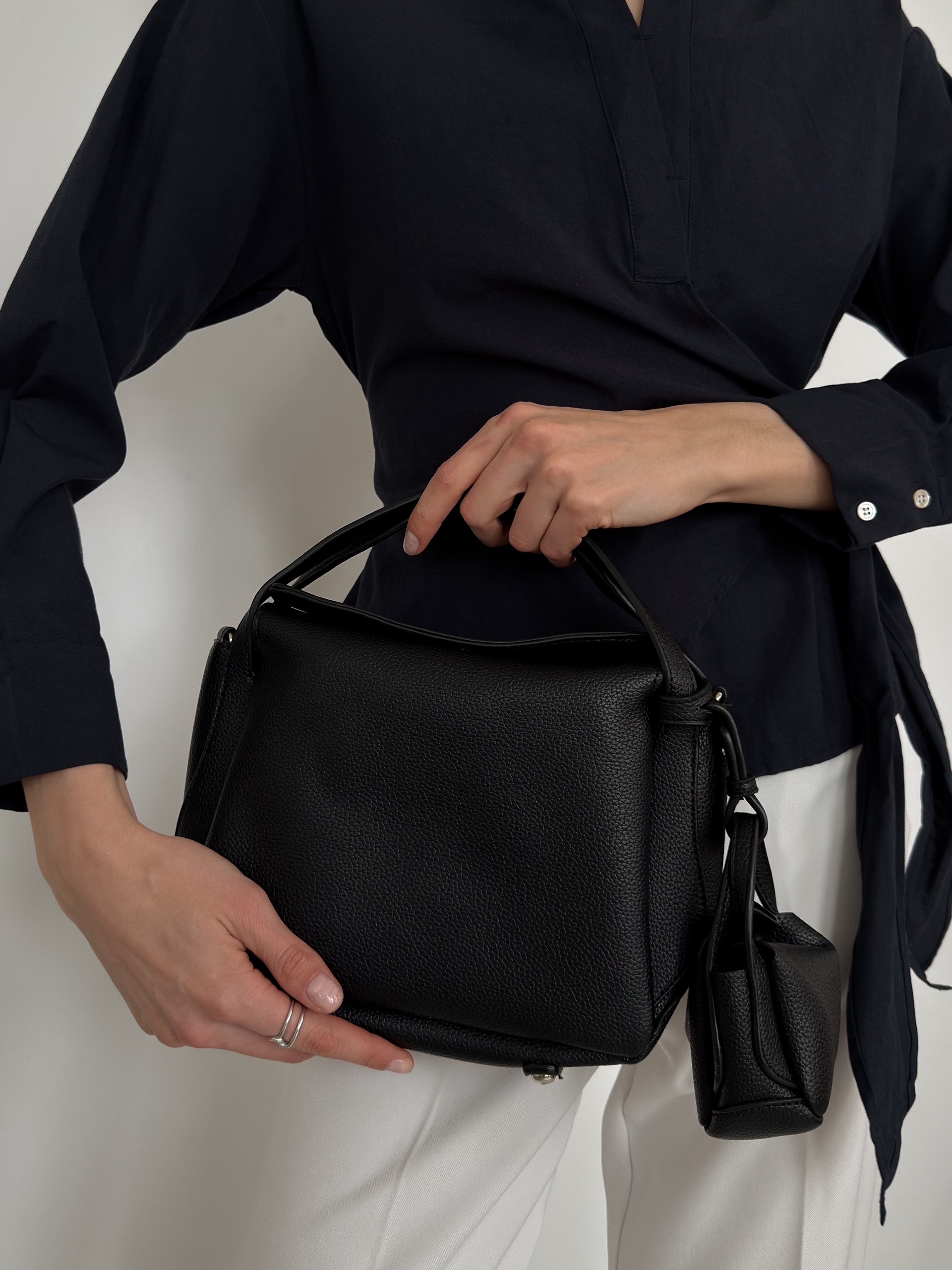 Сумка 8705 кожа + мал сумка