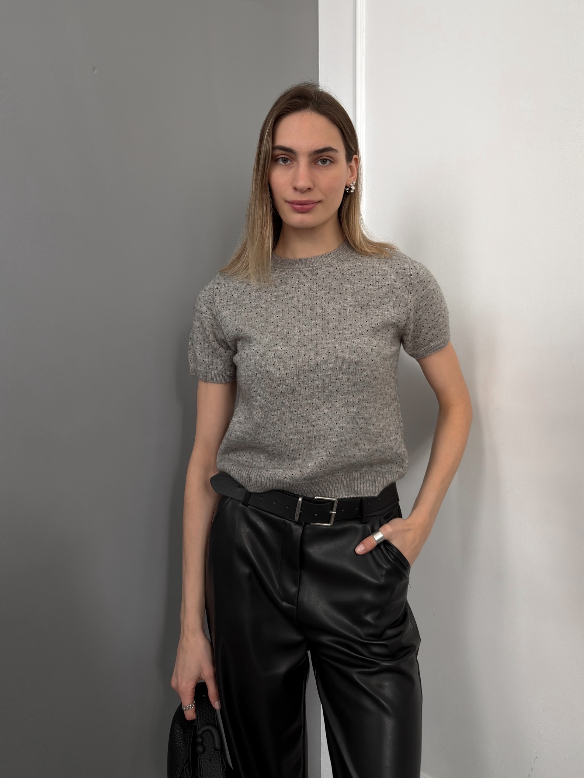 Футболка-джемпер в горох