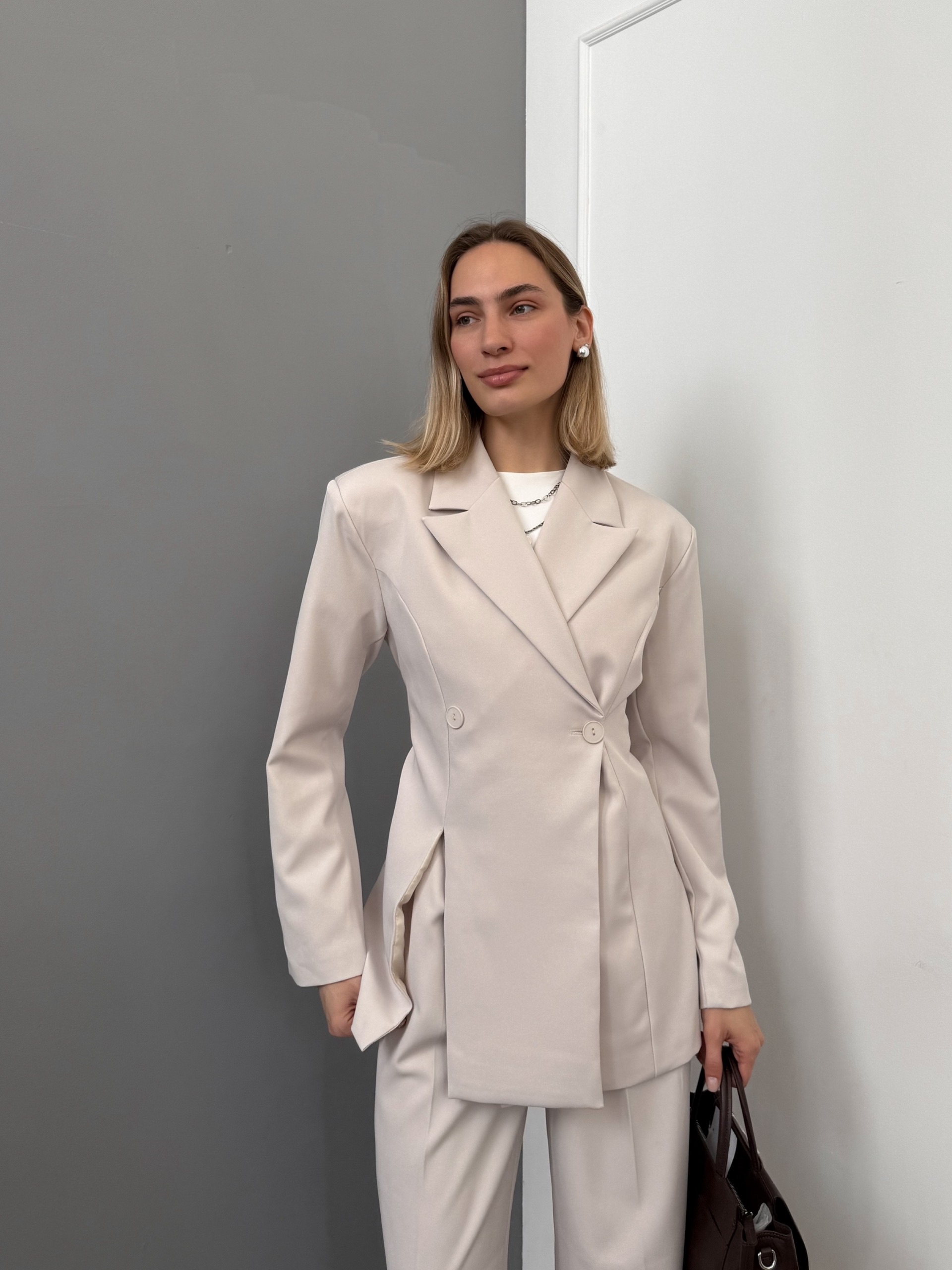 Костюм My Style жакет завязки сзади +брюки
